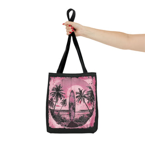 Pink Vintage surfboard Tote Bag (AOP)