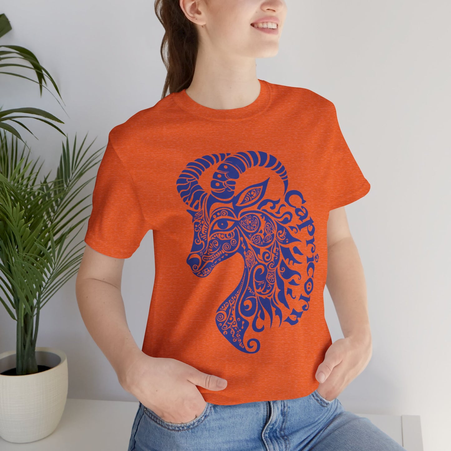 Capricorn blue graphic Unisex Jersey Short Sleeve Tee