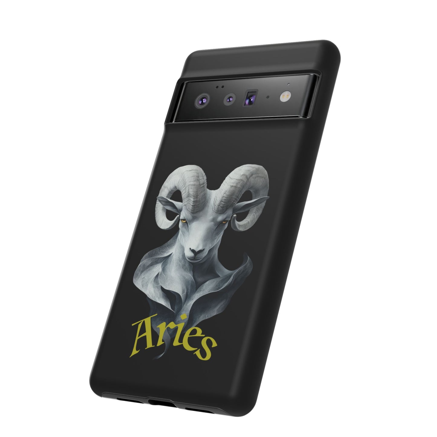 Aries Tough Phone Cases, Artistic Zodiac Phone Cases, premium-quality cases for iPhone, Samsung Galaxy, and Google Pixel devices