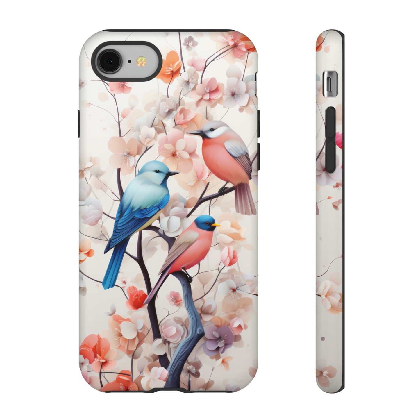 Three birds on a branch water color Tough Cases