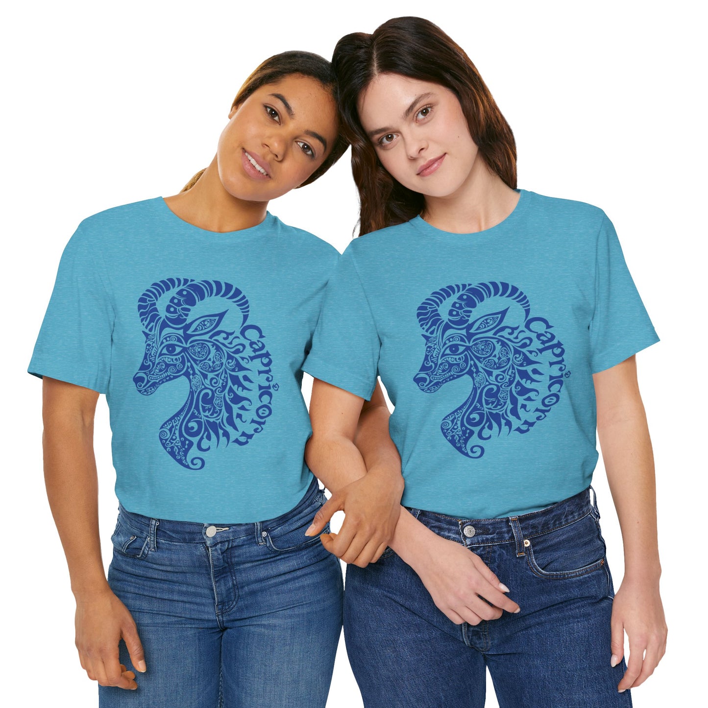 Capricorn blue graphic Unisex Jersey Short Sleeve Tee