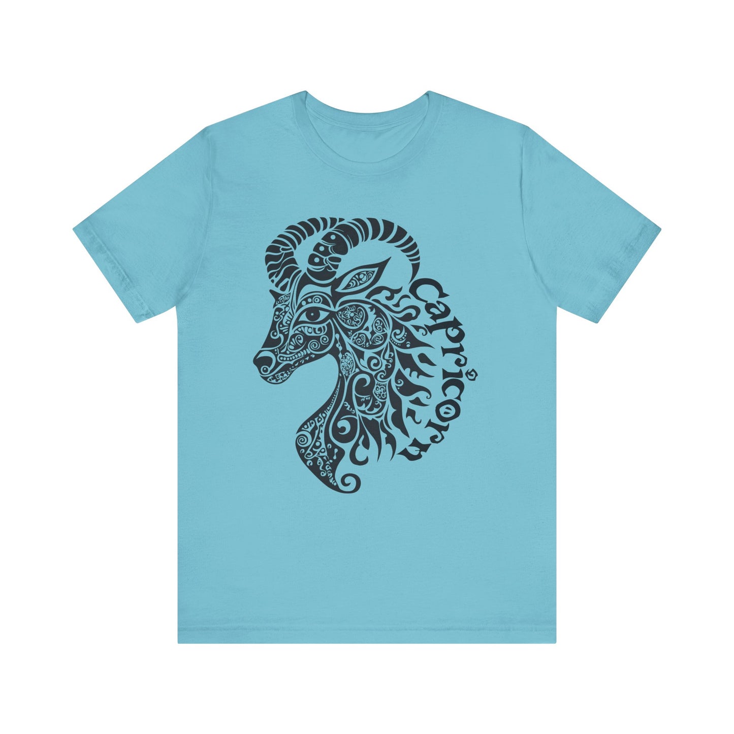 Capricorn with black graphic Unisex Jersey Short Sleeve Tee
