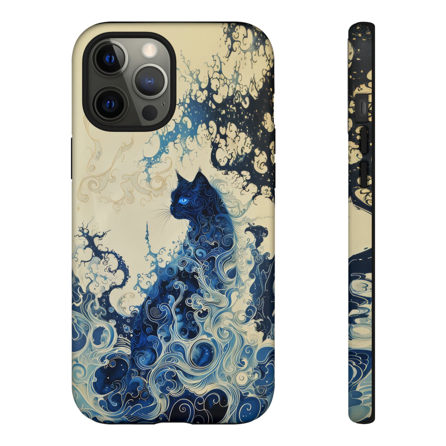 Black cat in smokeTough Cases