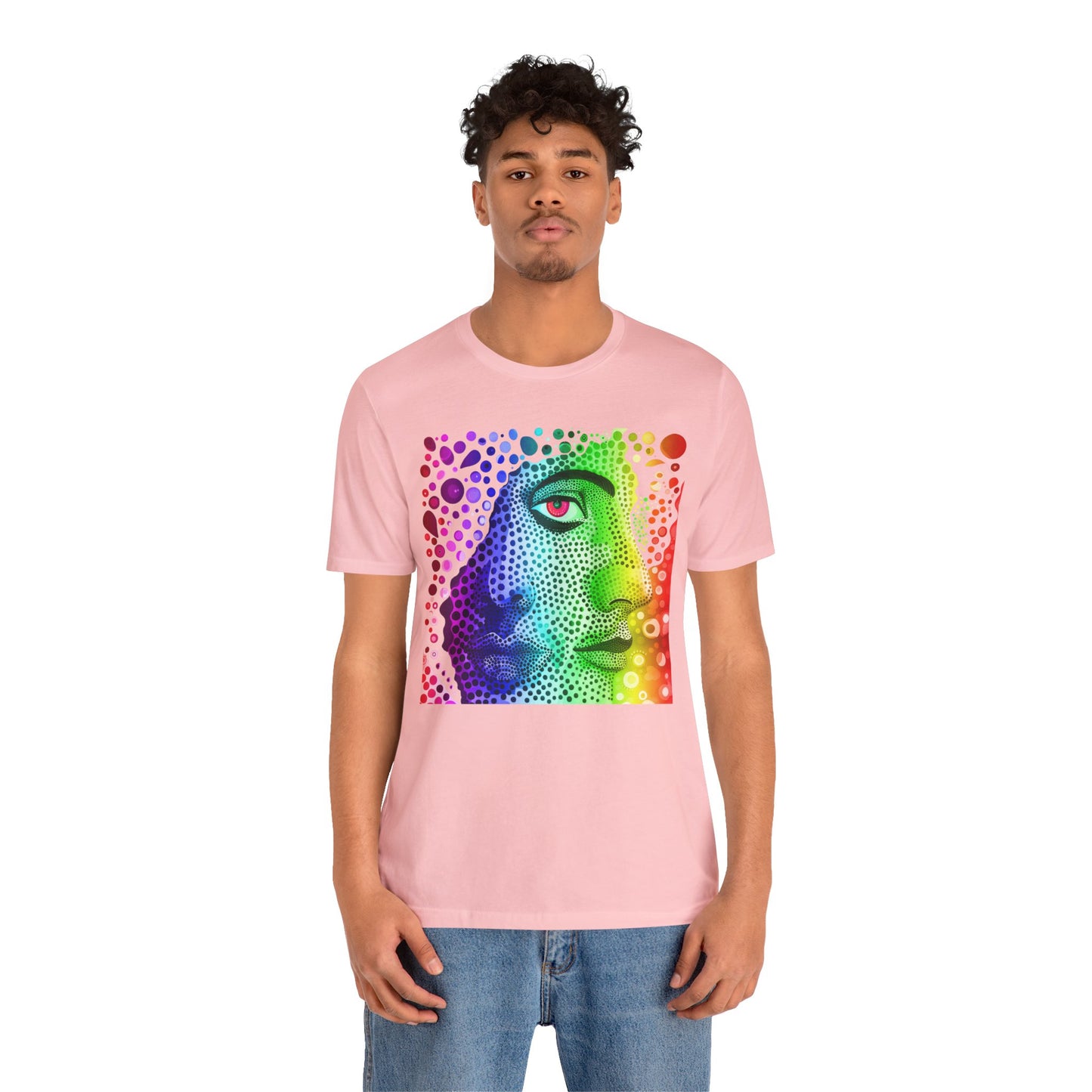 Two faced rainbow Unisex Jersey Short Sleeve Tee