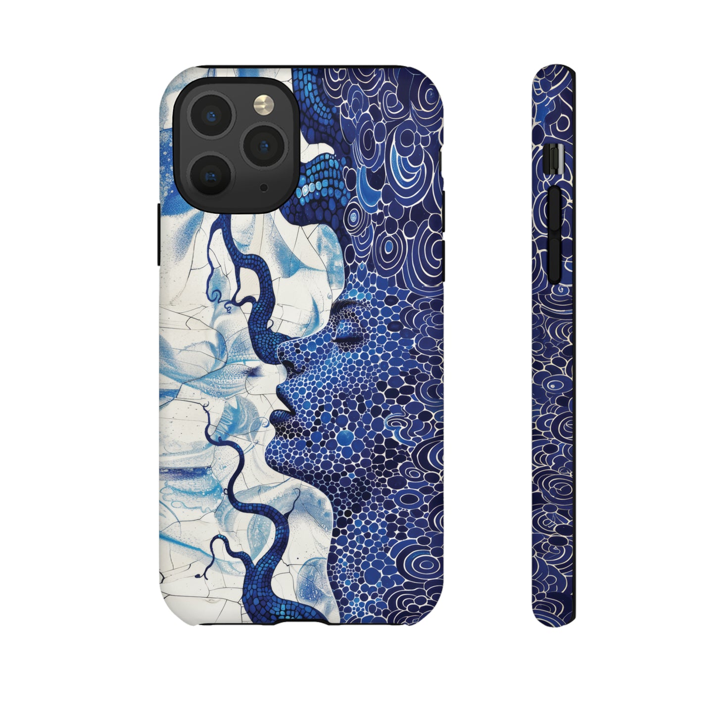 Phone Case, blue woman Artistic design, Tough Case, Colorful whimsical fantasy design, iPhone 15, 14, 13, 12, 11, Samsung, Pixel