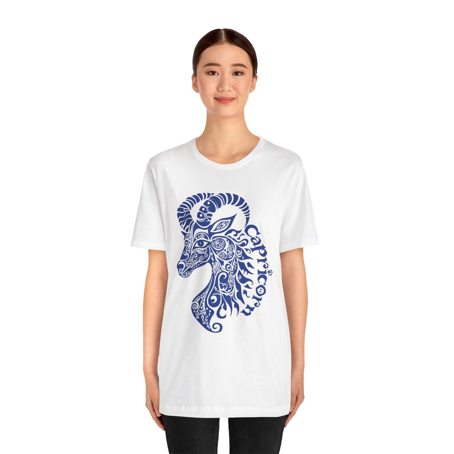 Capricorn blue graphic Unisex Jersey Short Sleeve Tee