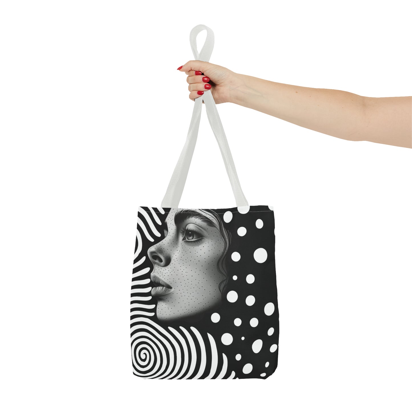 Black & white swirl Tote Bag in 3 sizes
