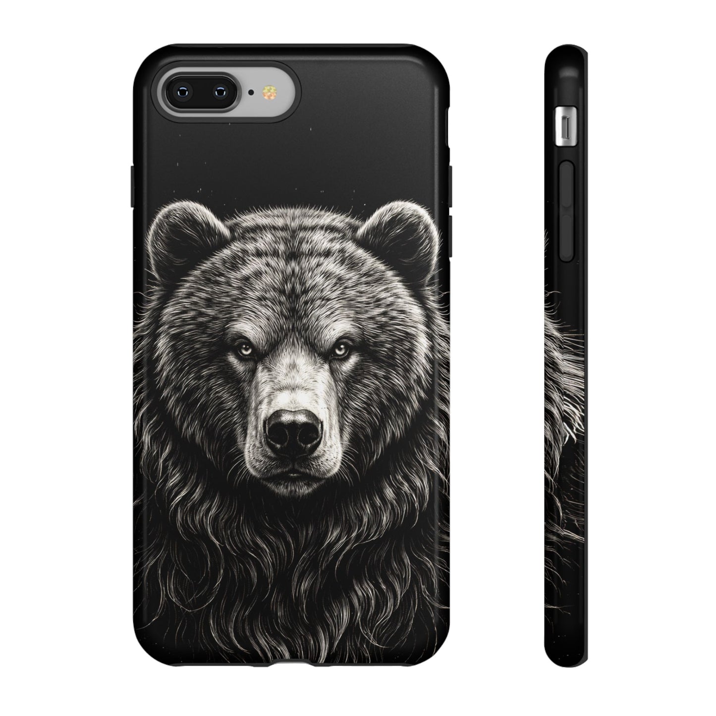 Sketch of a Bear Face Tough Phone Case – Rugged Wild Bear Phone Cover