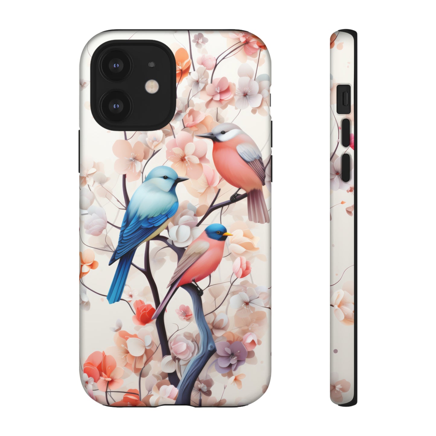 Three birds on a branch water color Tough Cases