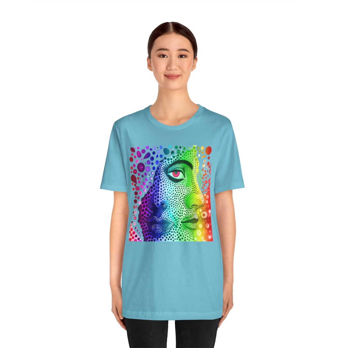 Two faced rainbow Unisex Jersey Short Sleeve Tee