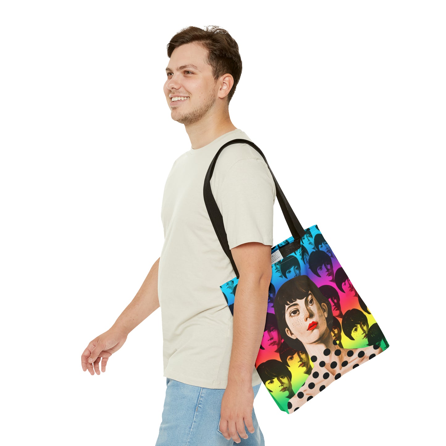Stand out rainbow Tote Bag in 3 sizes