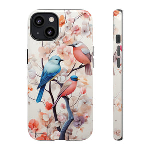 Three birds on a branch water color Tough Cases