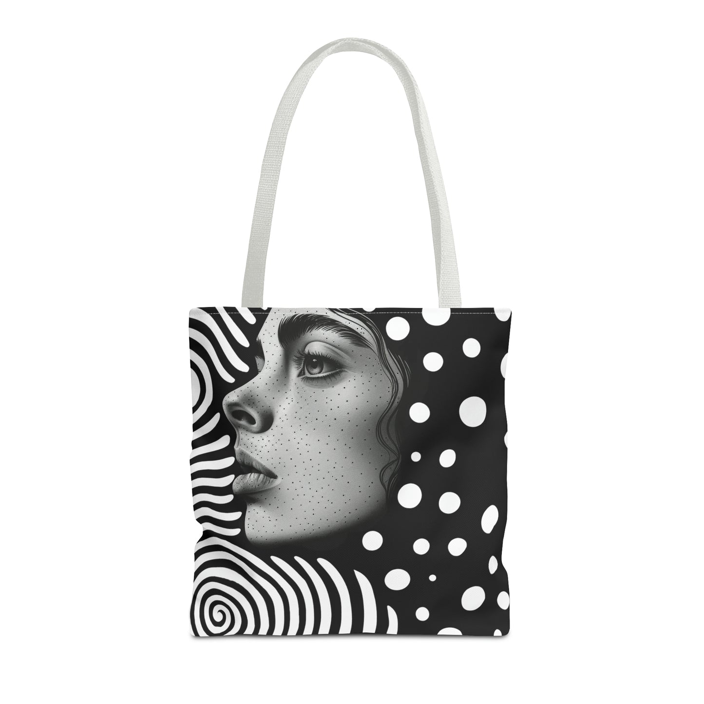 Black & white swirl Tote Bag in 3 sizes