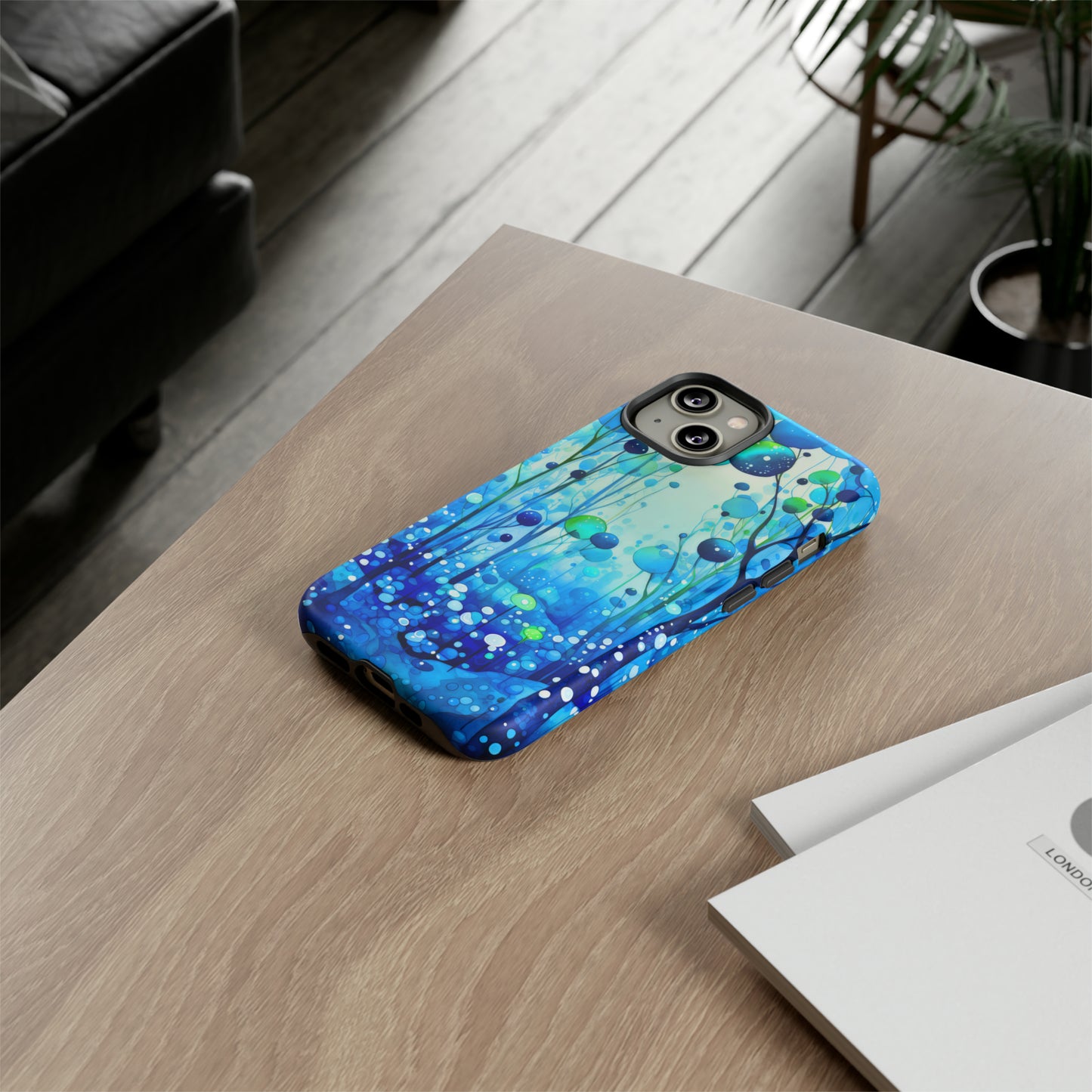 Blue fantasy forest Tough Cases