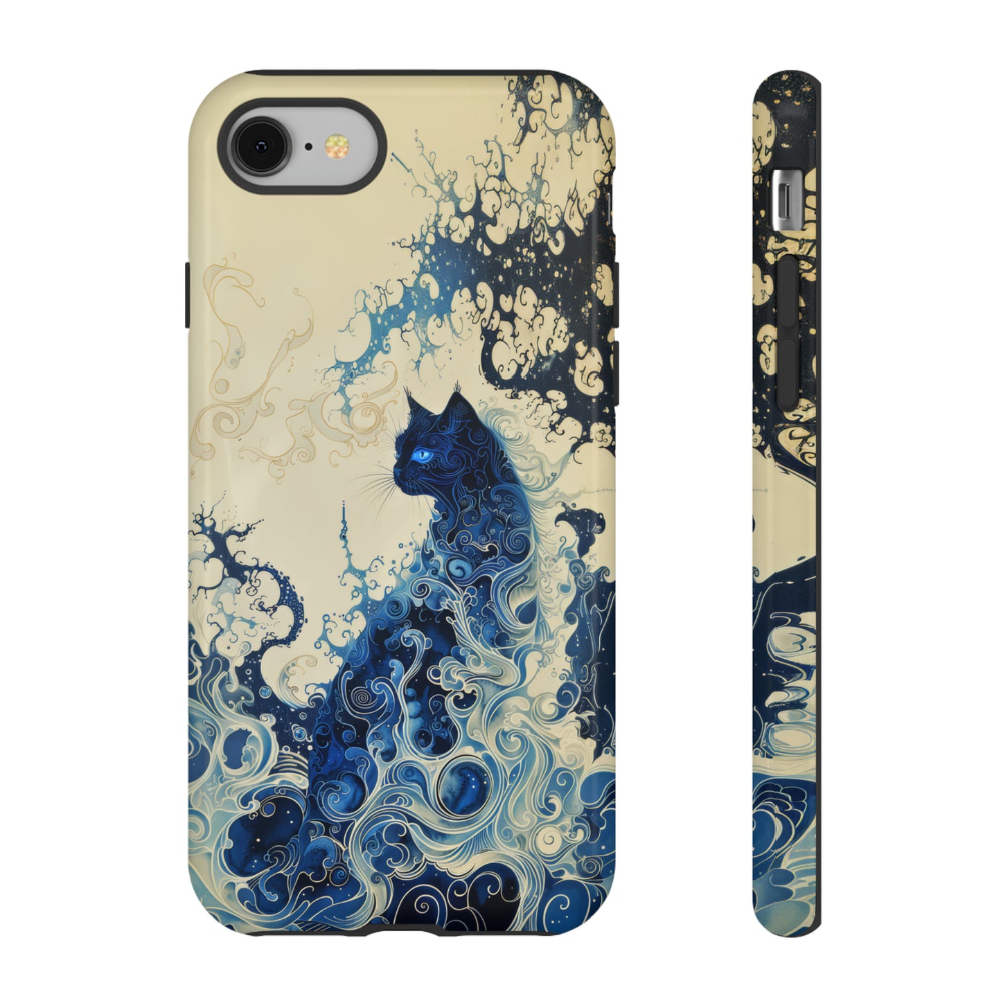 Black cat in smokeTough Cases