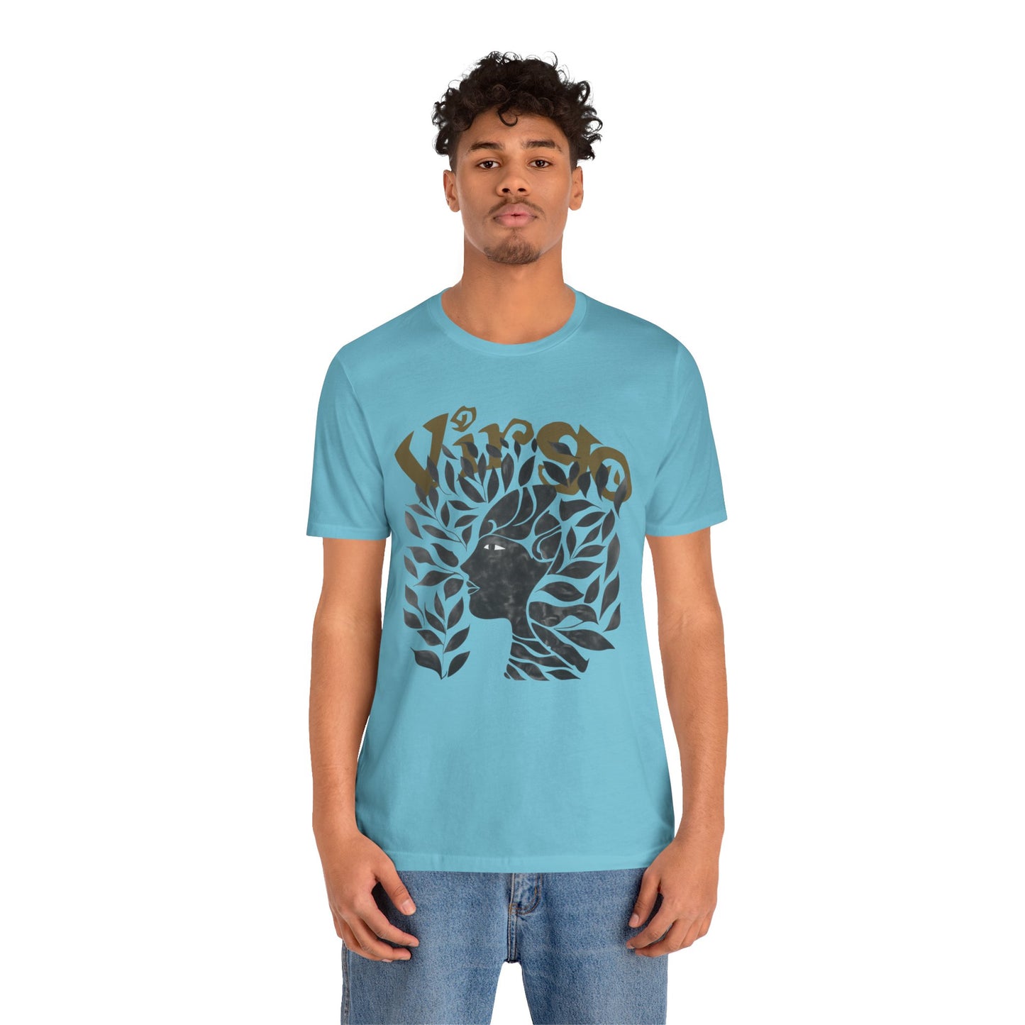 Virgo Black graphic Unisex Jersey Short Sleeve Tee