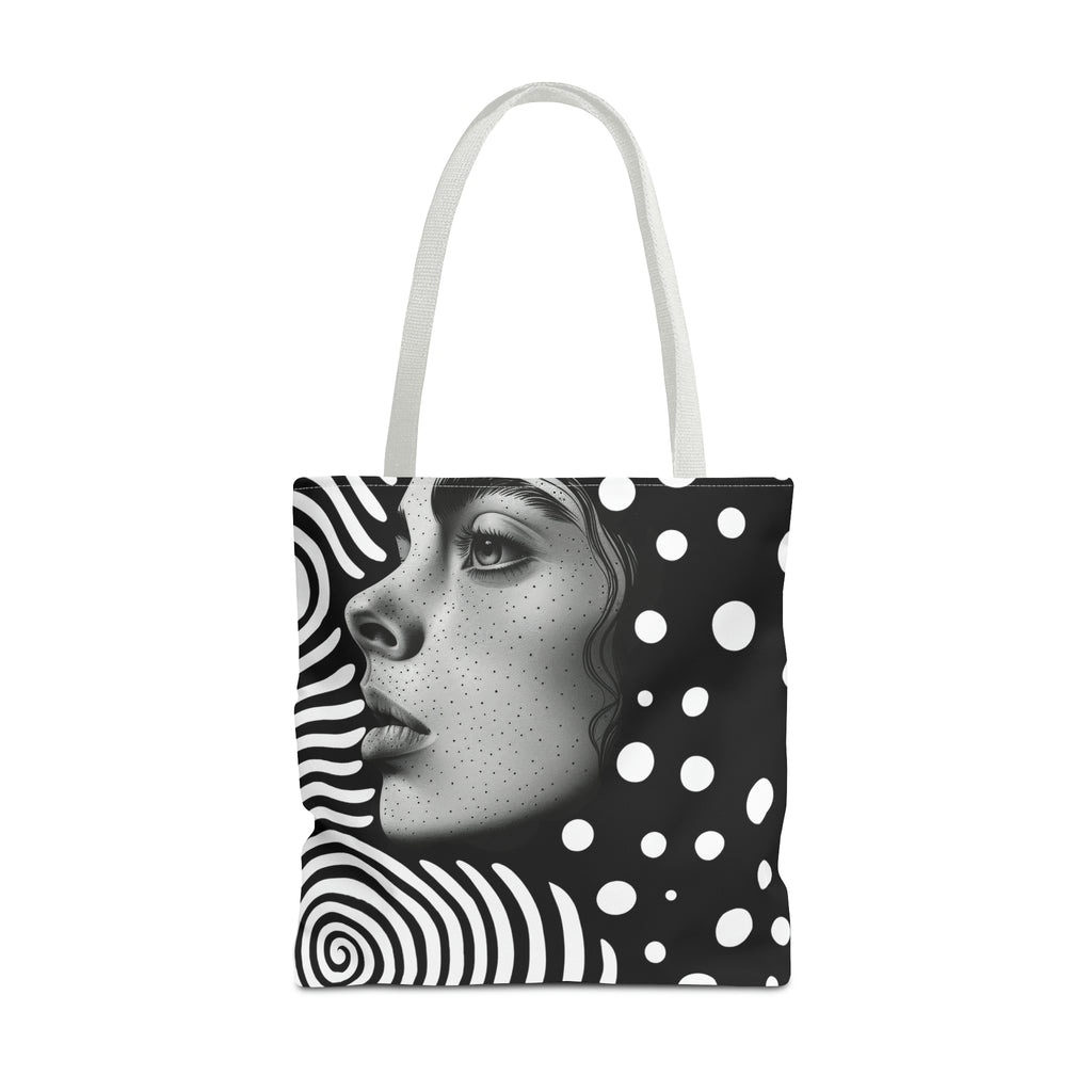 Black & white swirl Tote Bag in 3 sizes
