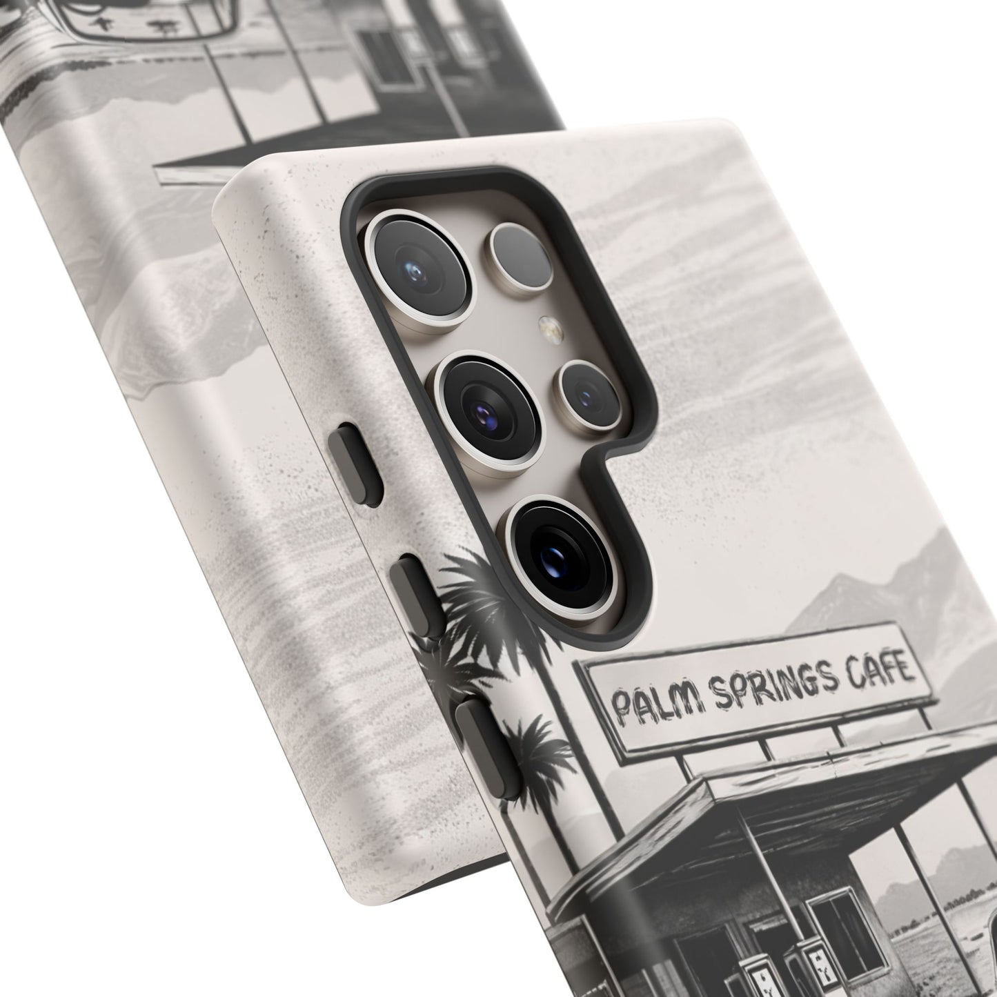 Vintage Palm Springs Cafe Phone Case – Retro Convertible Roadtrip Design