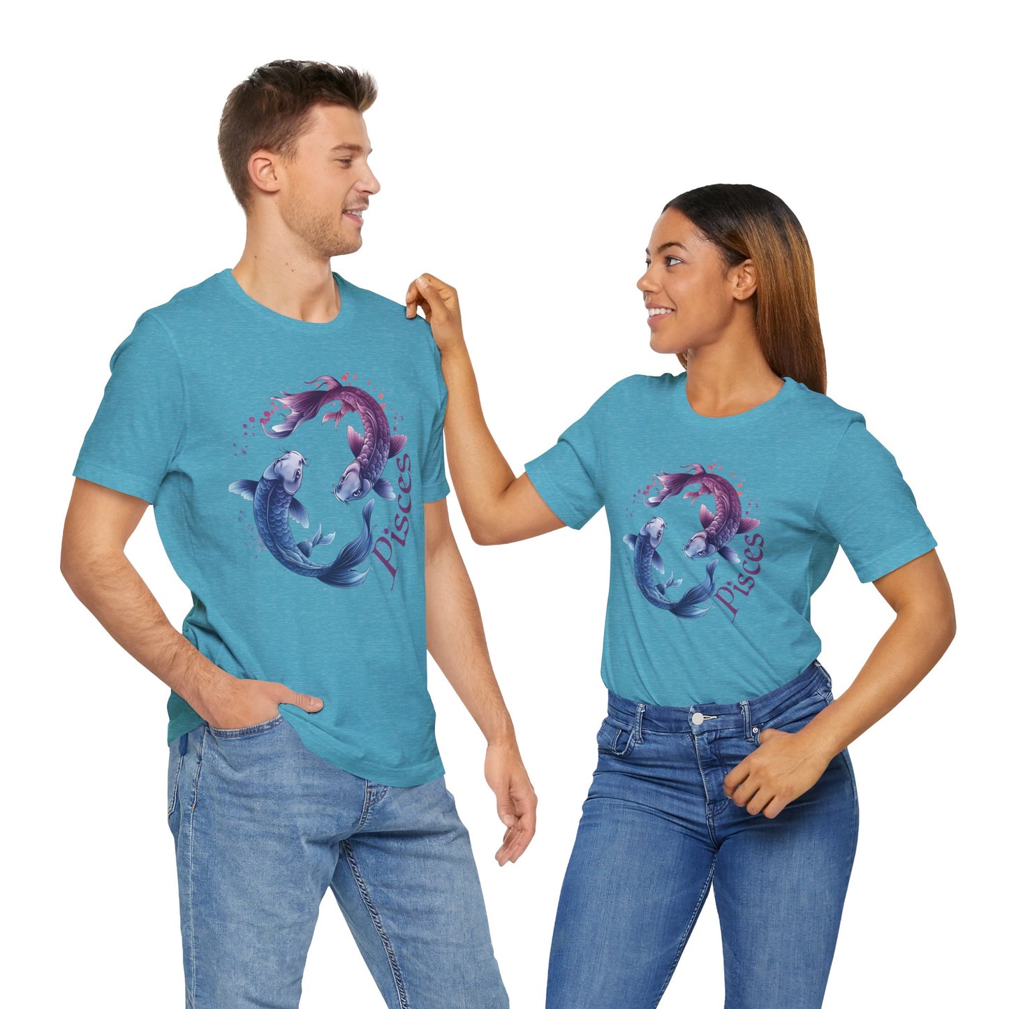 Pisces Artistic Zodiac Unisex Tee, Jersey Short Sleeve Tee, Your Perfect Everyday Favorite