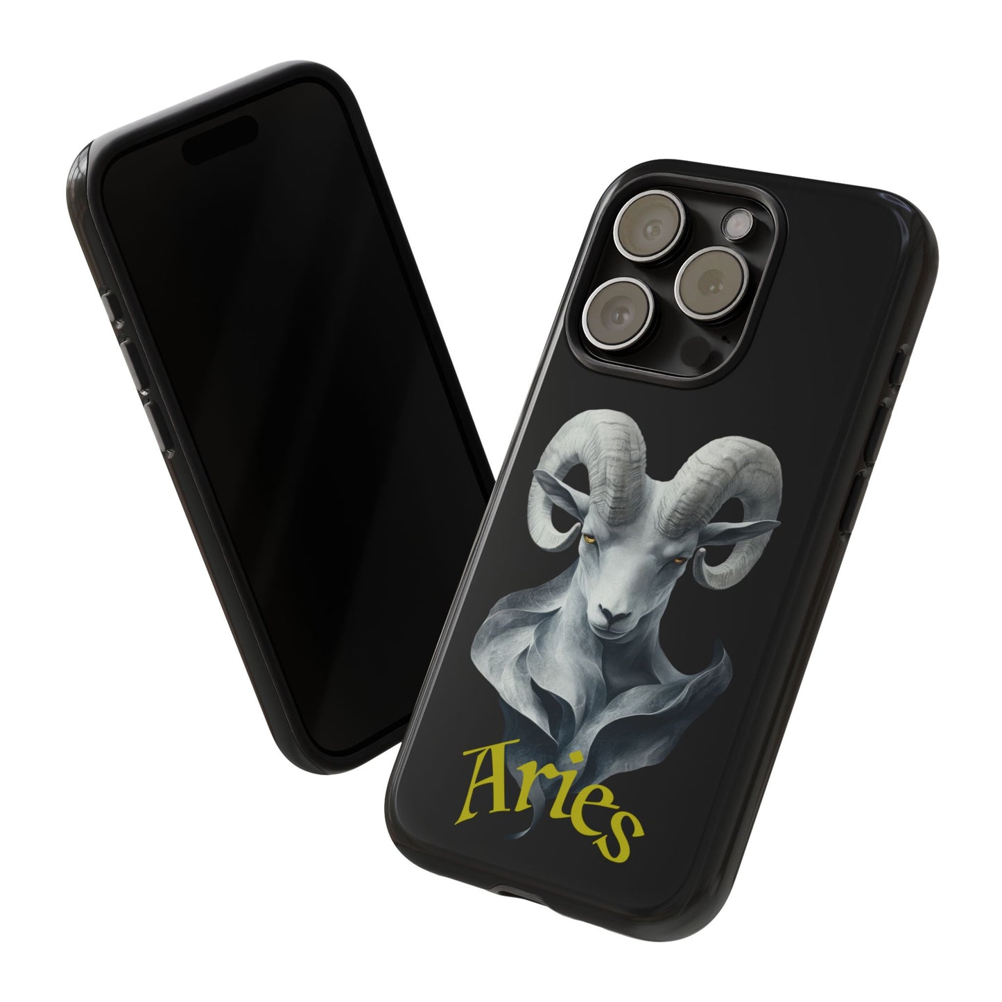 Aries Tough Phone Cases, Artistic Zodiac Phone Cases, premium-quality cases for iPhone, Samsung Galaxy, and Google Pixel devices