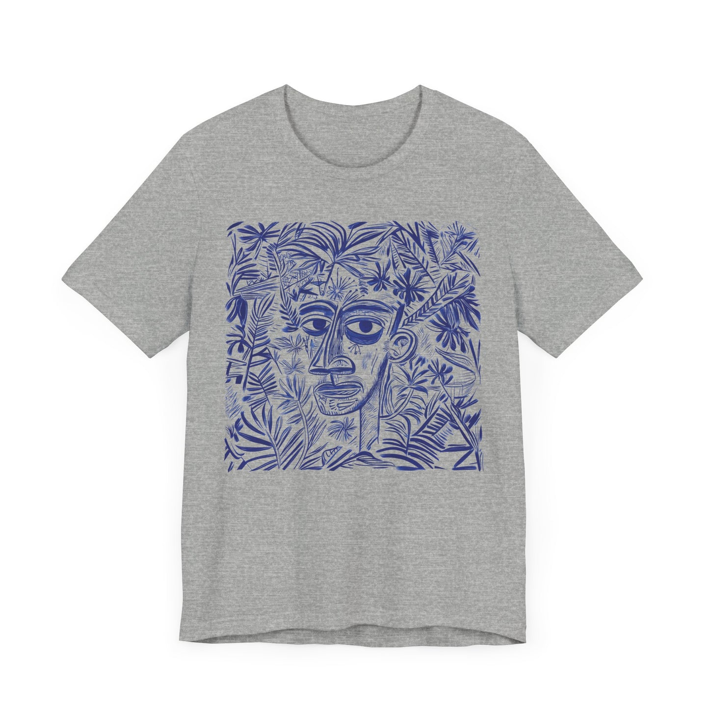 Botanical Face Art Unisex Tee – Nature-inspired Graphic T-Shirt for Eco-Conscious Style