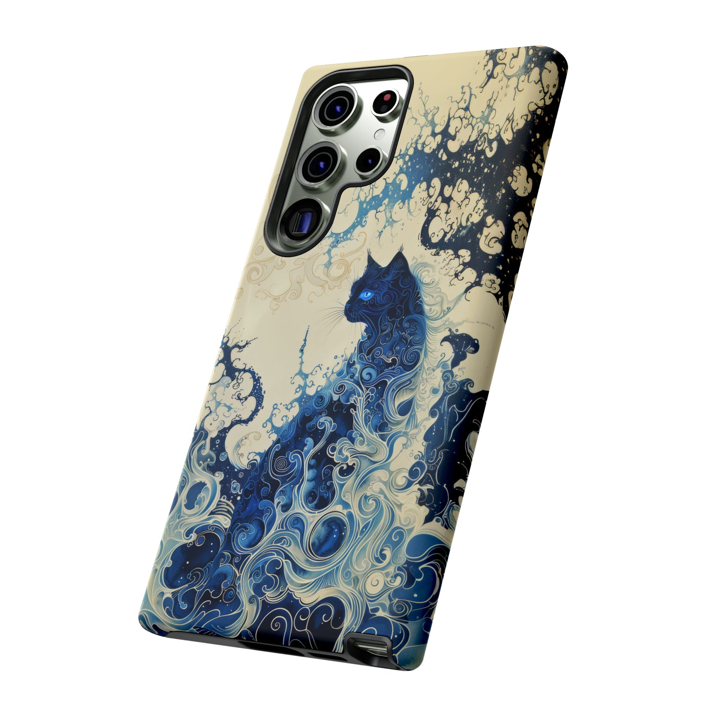 Black cat in smokeTough Cases