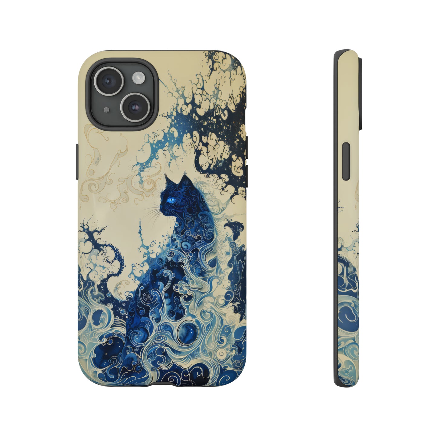 Black cat in smokeTough Cases