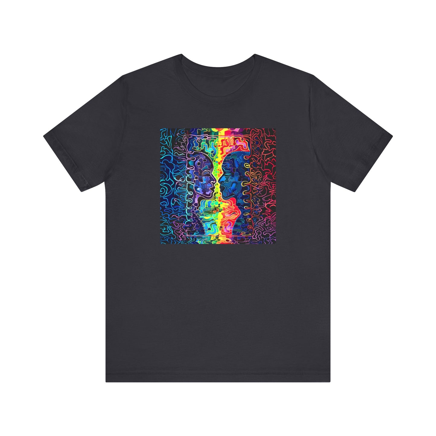Rainbow puzzel man Unisex Jersey Short Sleeve Tee