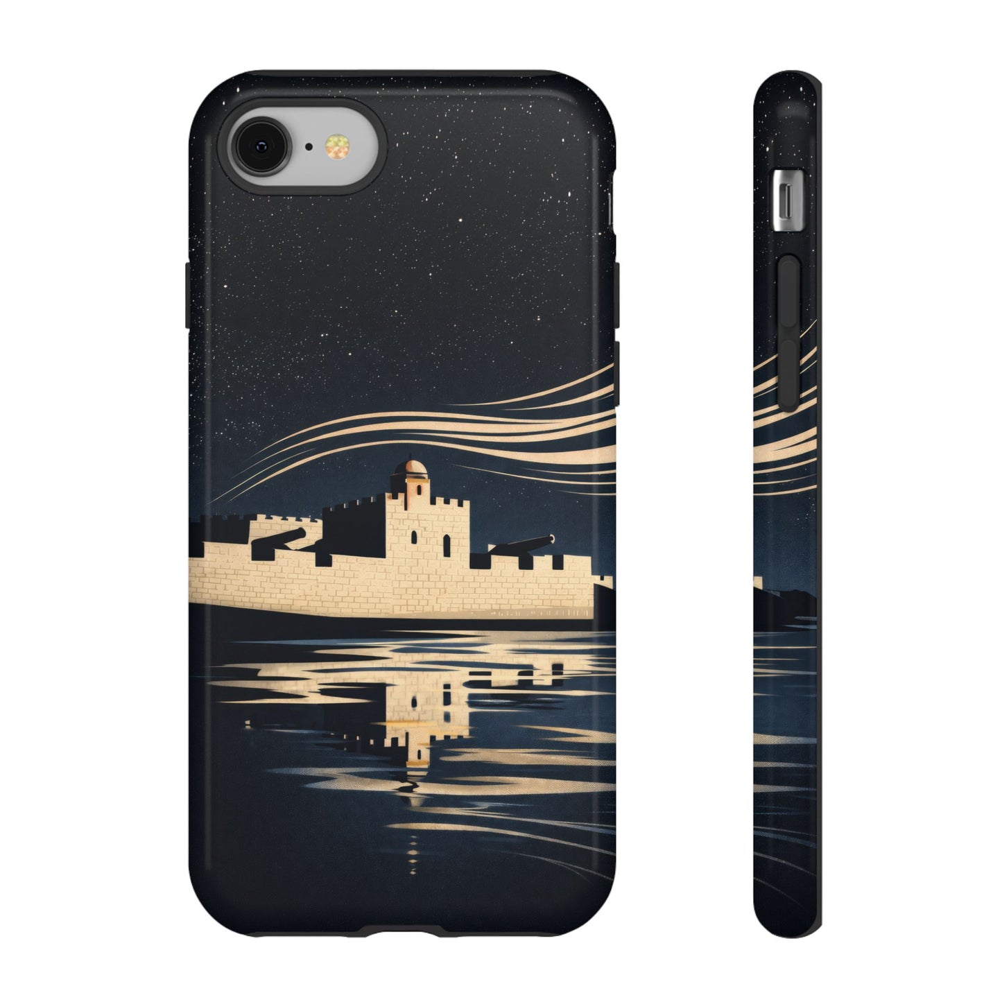 Essaouira Morocco Reflection Tough Phone Case — Night Sky in Essaouira Waterproof Design