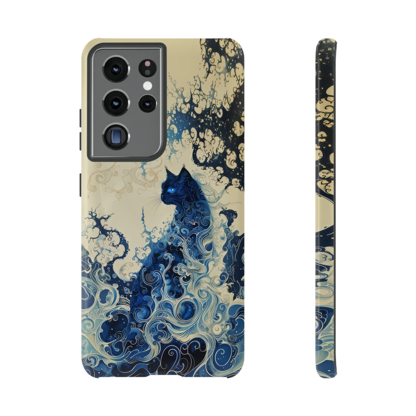 Black cat in smokeTough Cases