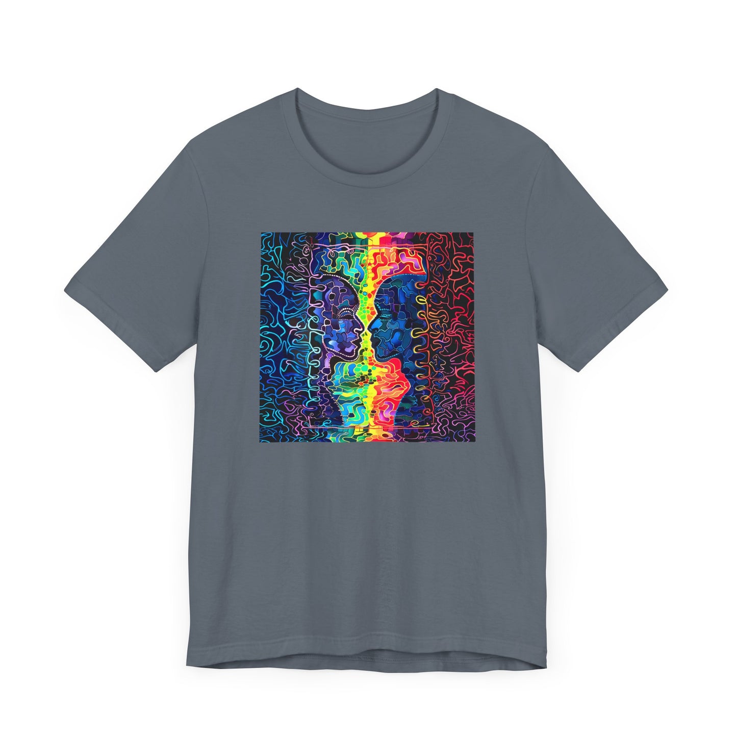 Rainbow puzzel man Unisex Jersey Short Sleeve Tee