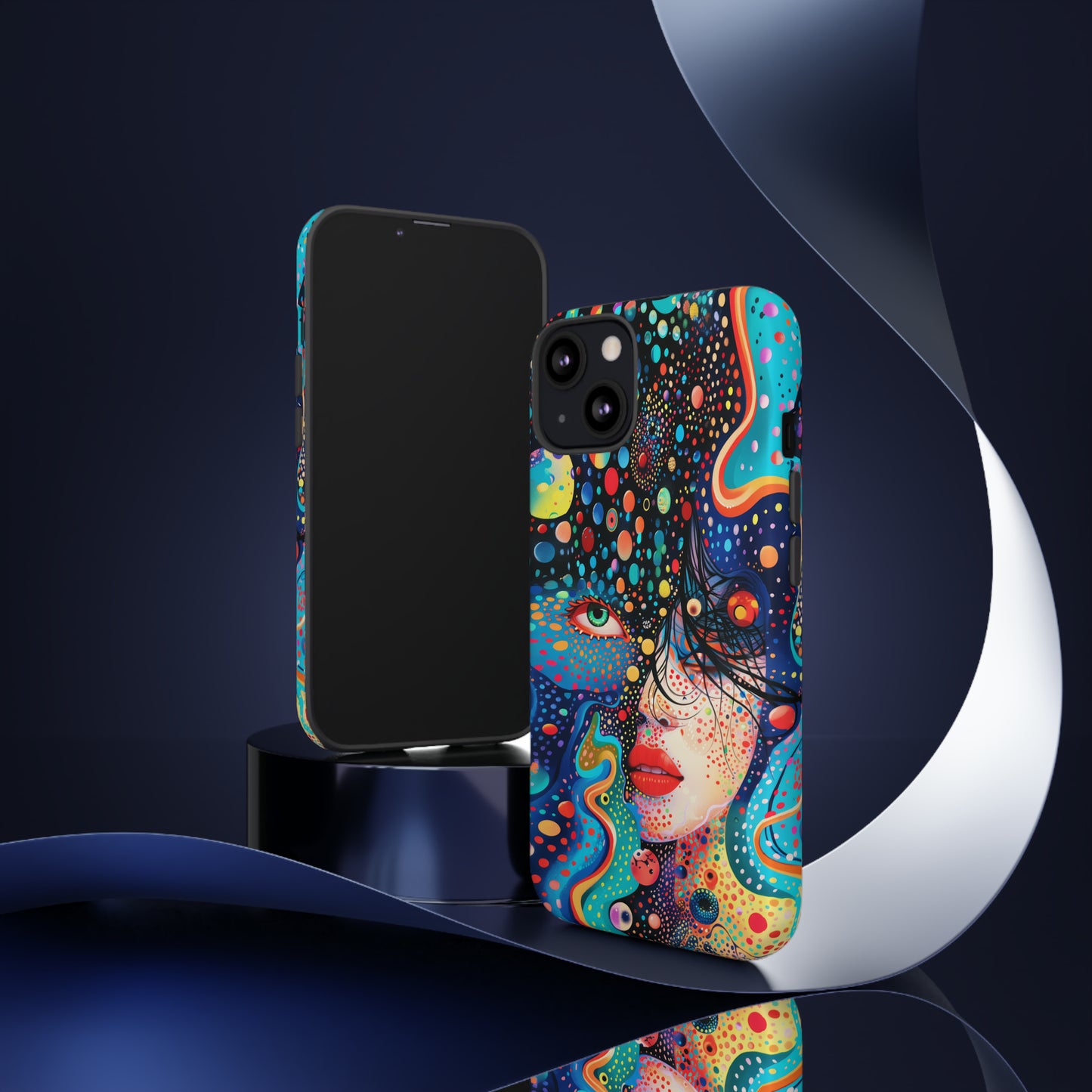 Phone Case, dream in color, Artistic design, Tough Case, Colorful whimsical flower design, iPhone 15, 14, 13, 12, 11, Samsung, Pixel