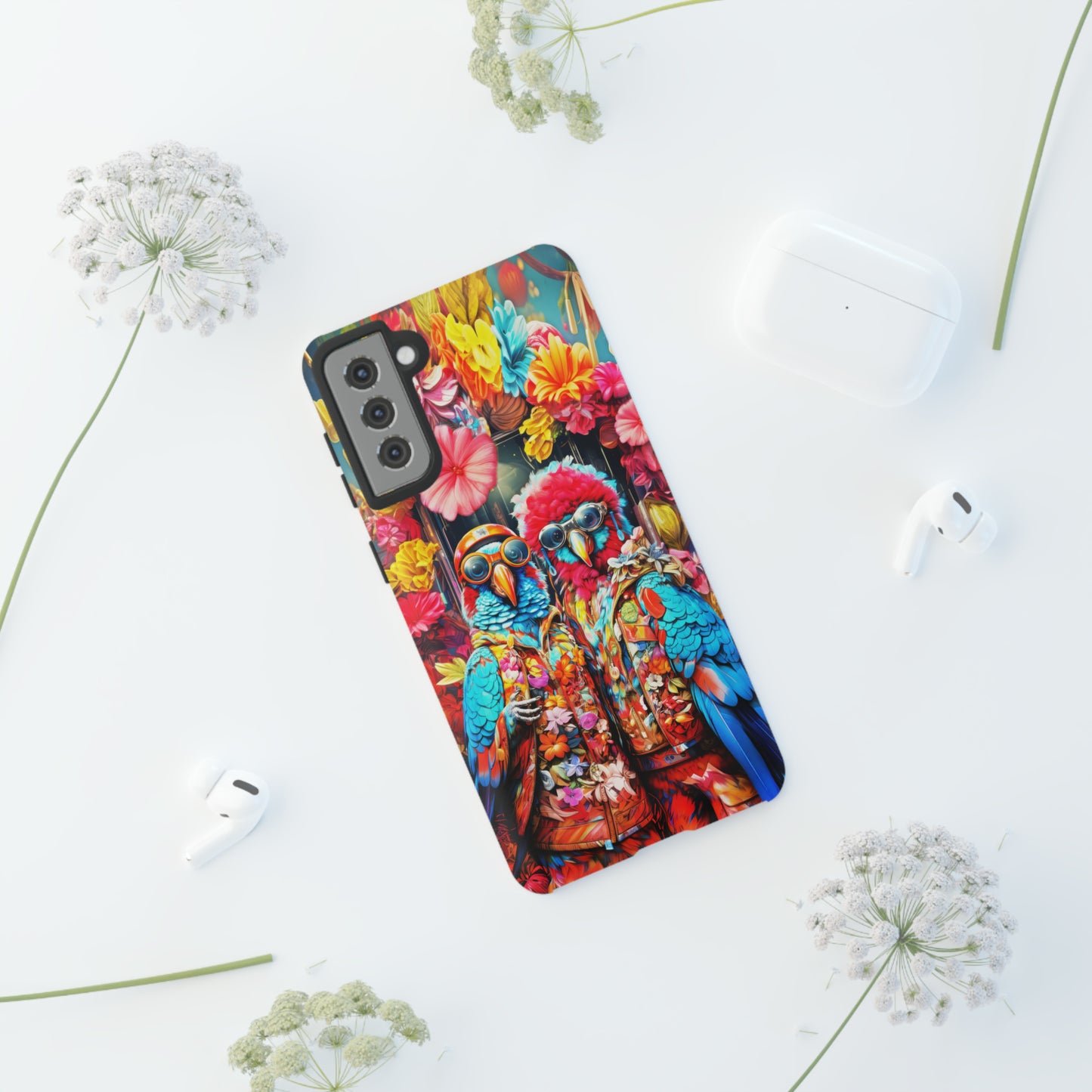 Two hipster parrots Tough Cases