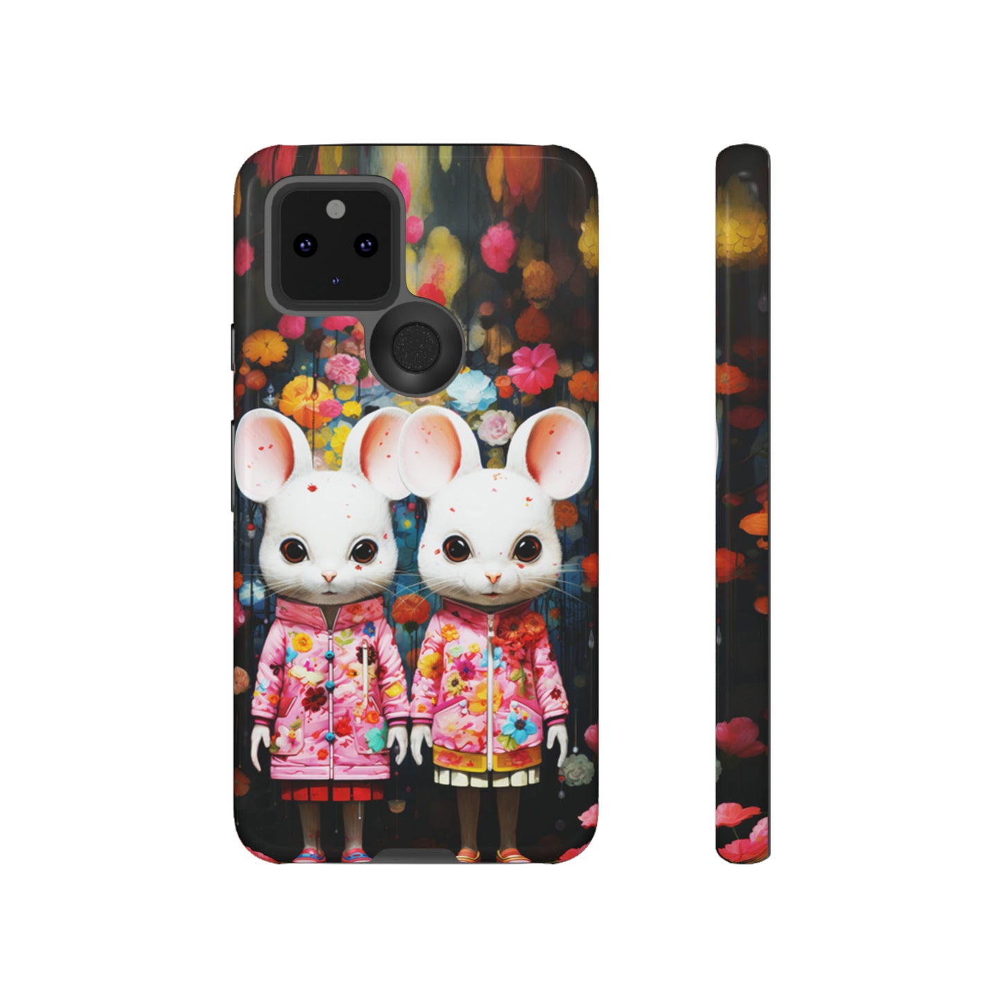 Two mice and flowers Tough Cases