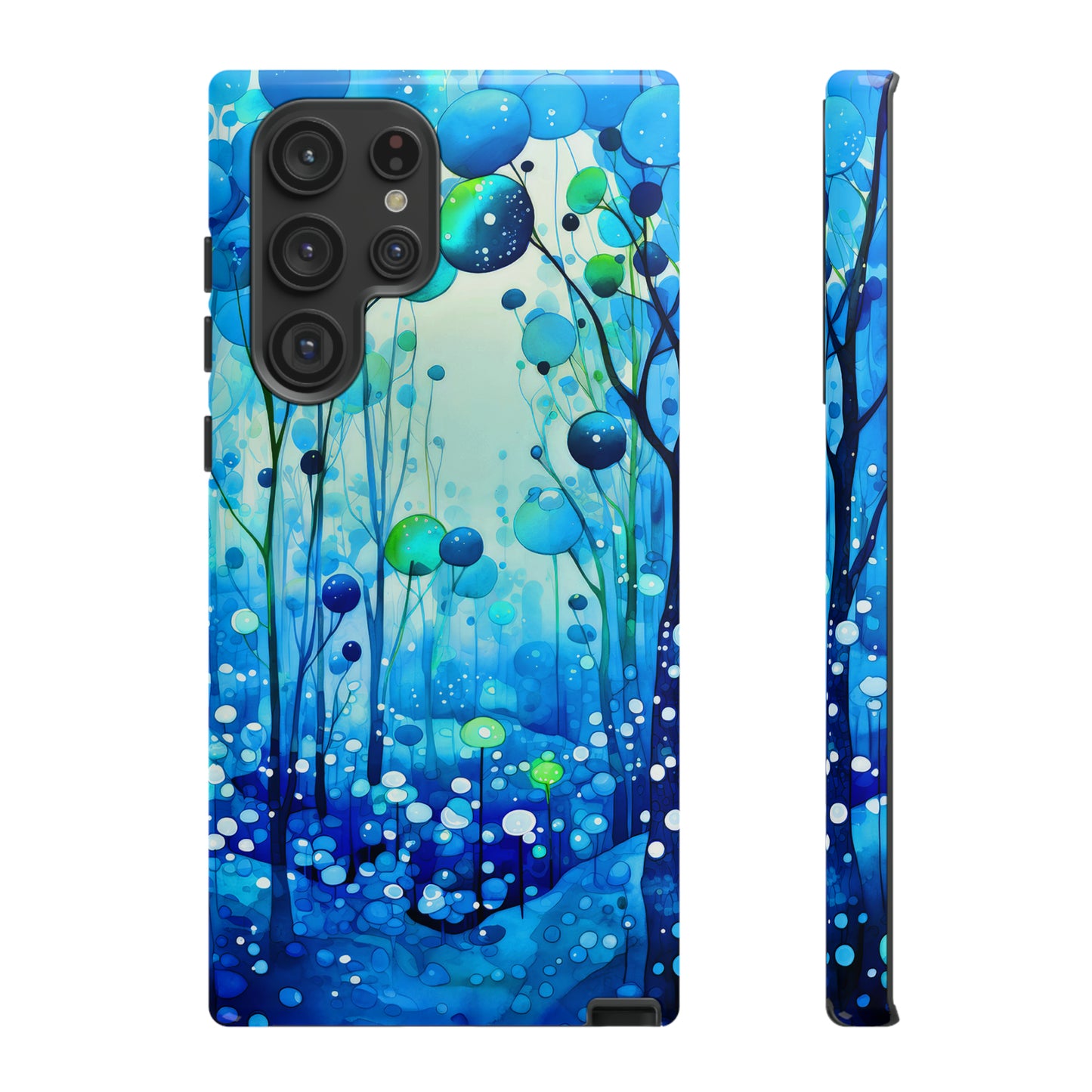 Blue fantasy forest Tough Cases