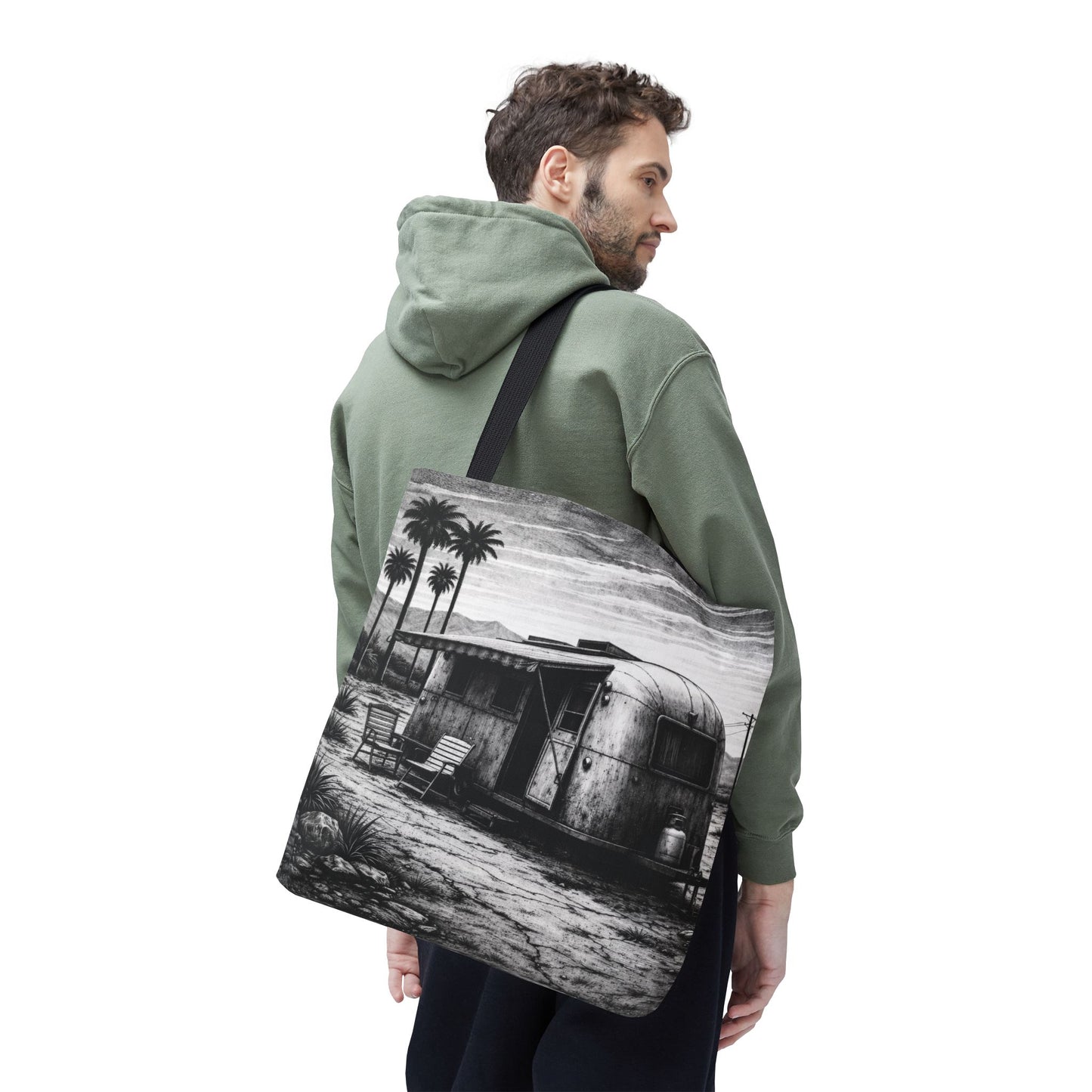 Vintage Airstream Trailer Tote Bag – Retro Desert, Vintage Airstream Carryall