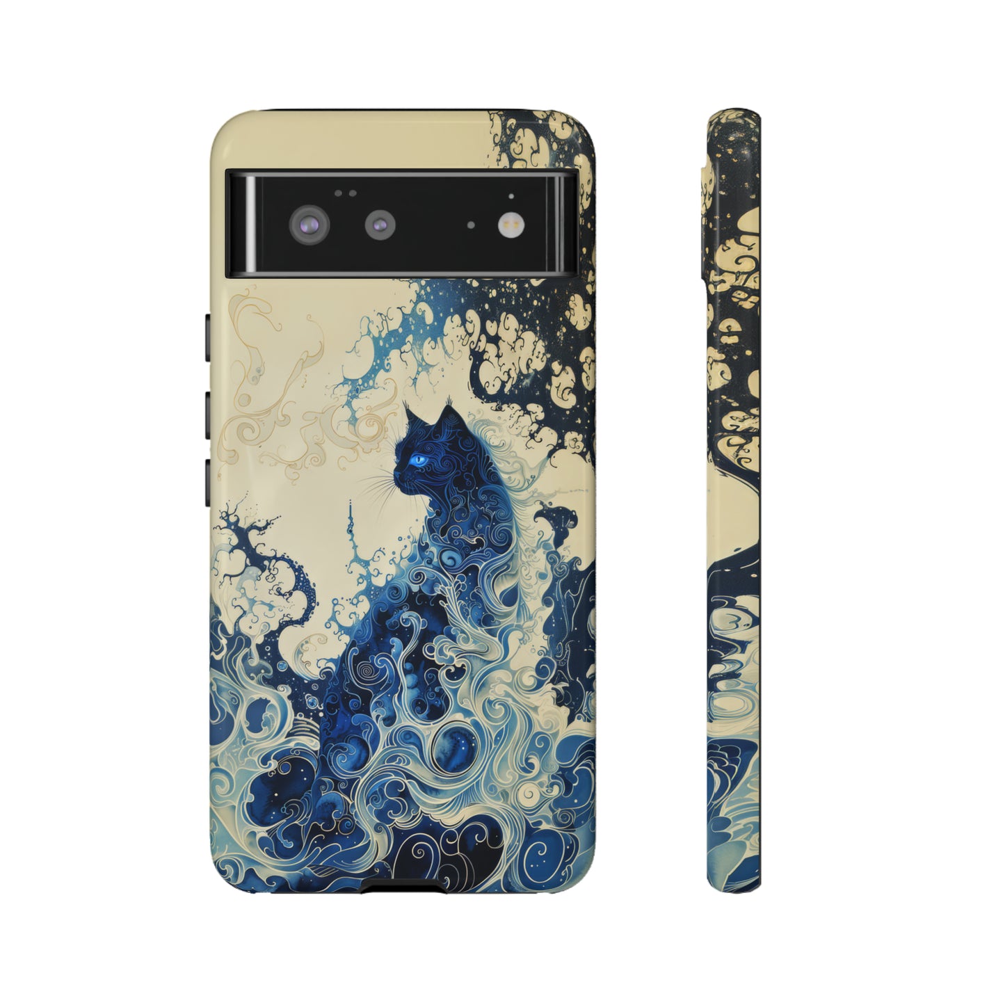 Black cat in smokeTough Cases