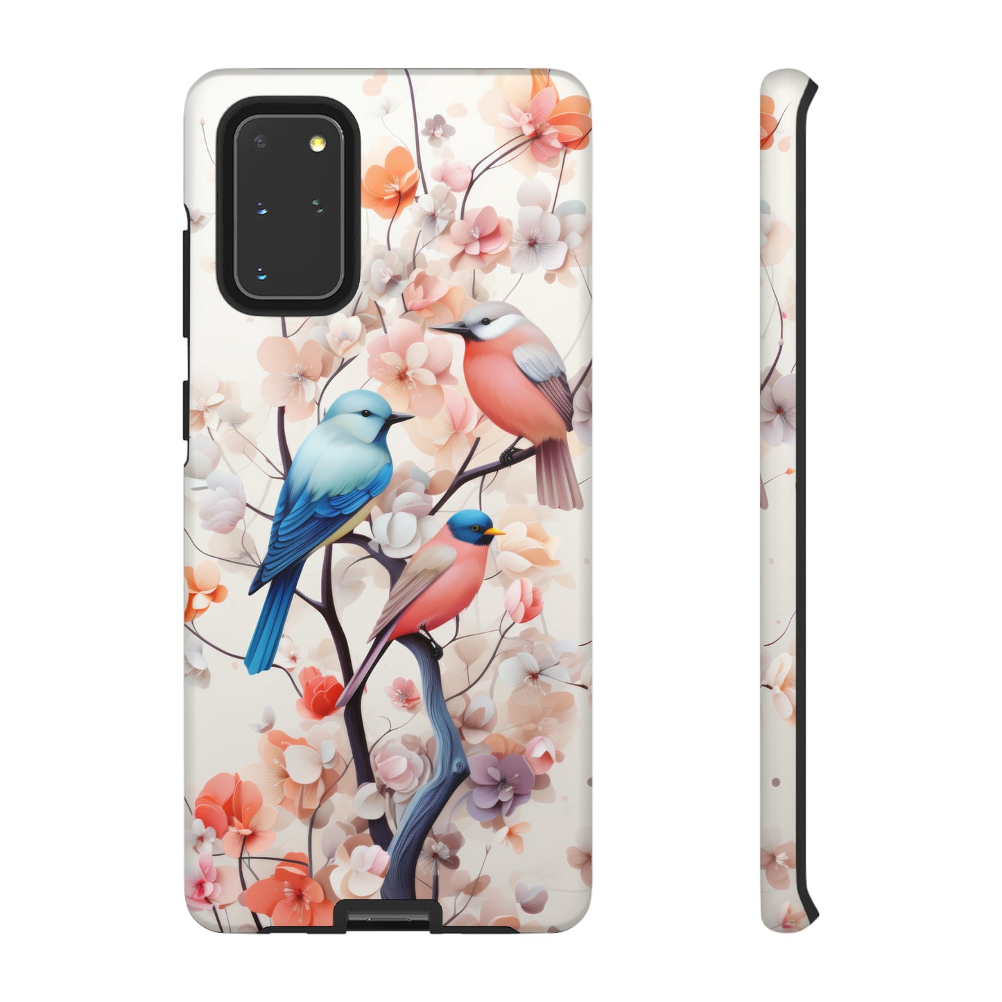 Three birds on a branch water color Tough Cases