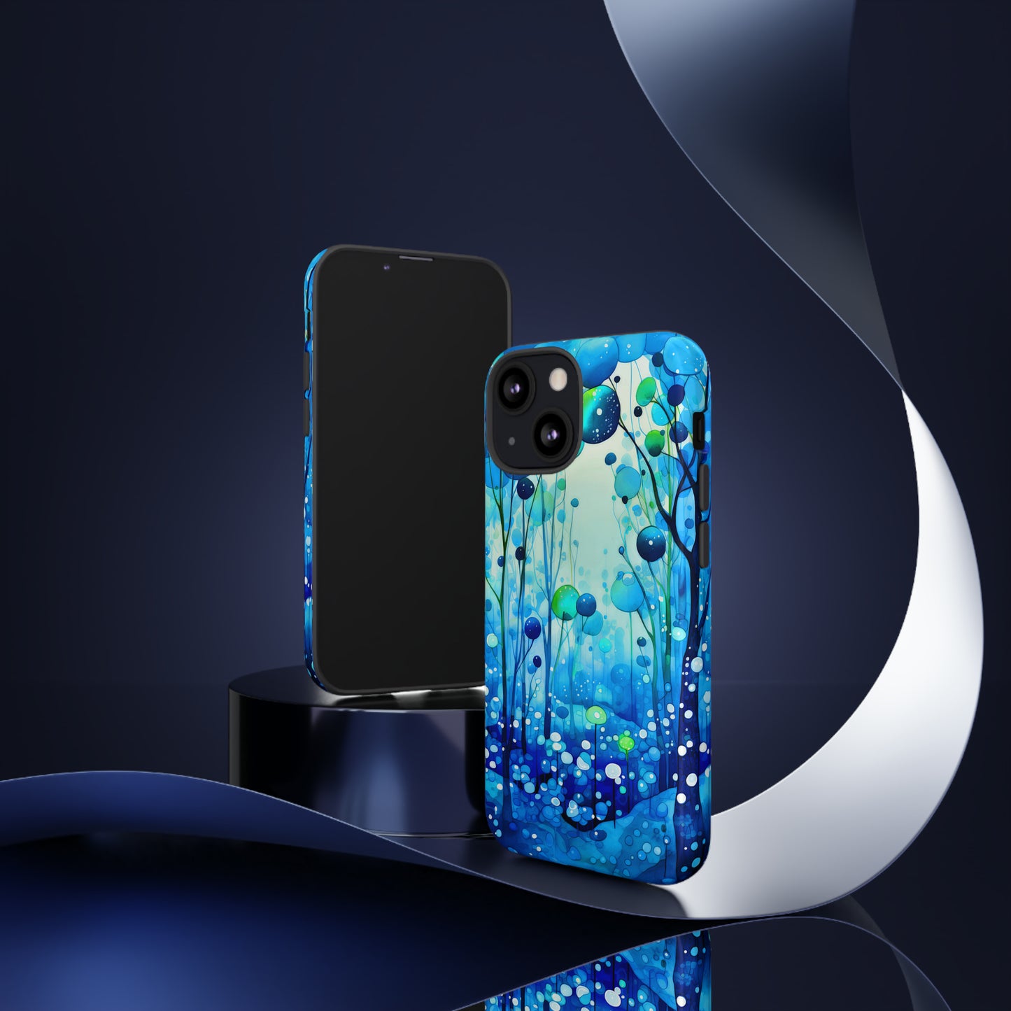 Blue fantasy forest Tough Cases