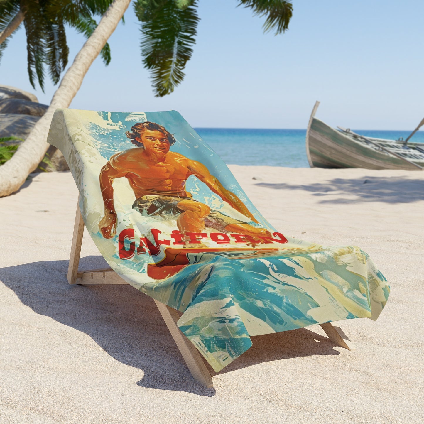 California surfer Beach Towel