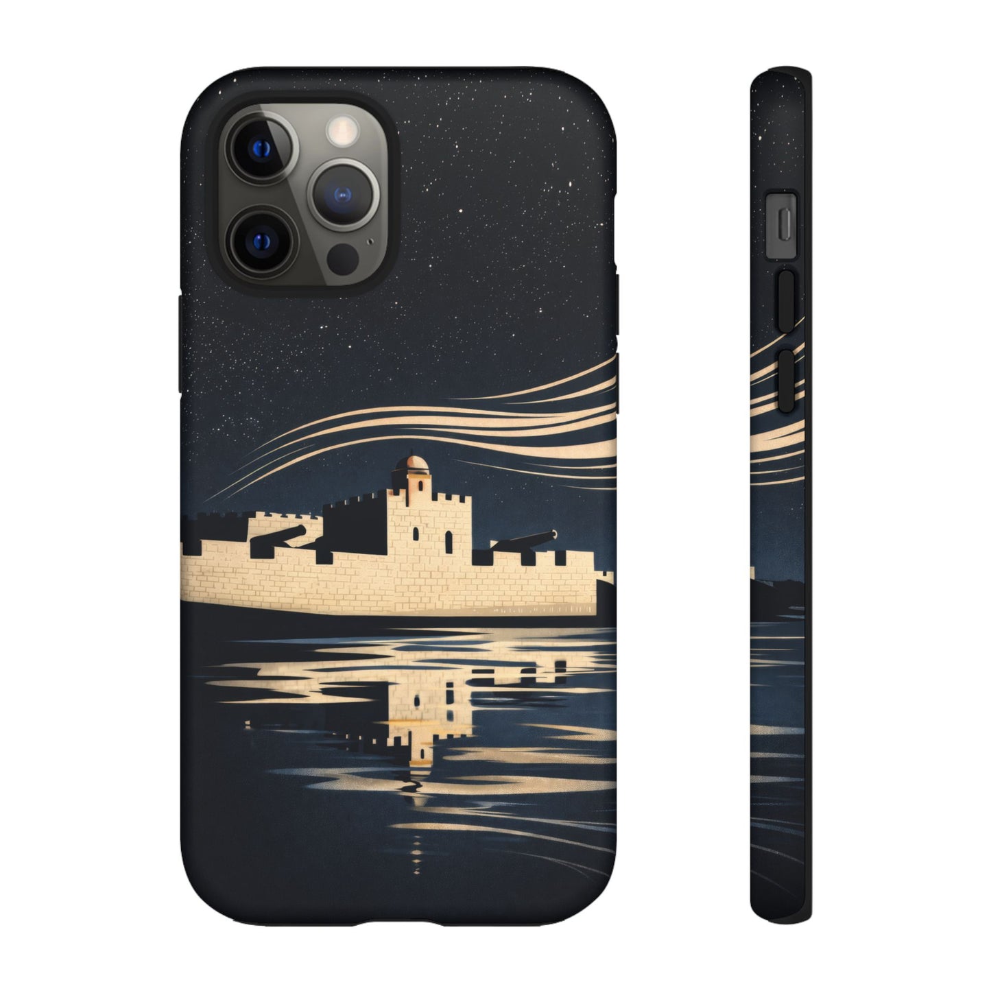 Essaouira Morocco Reflection Tough Phone Case — Night Sky in Essaouira Waterproof Design