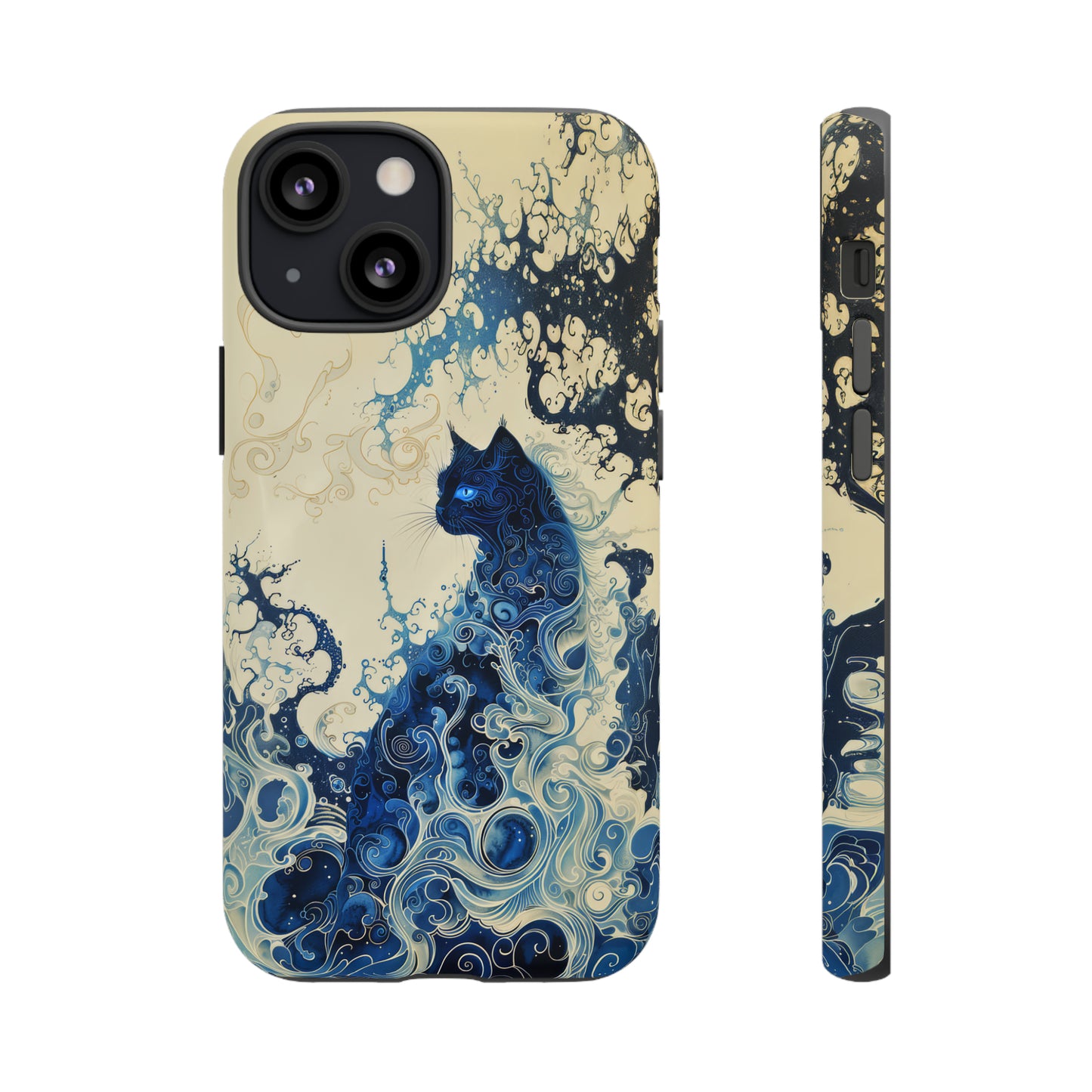 Black cat in smokeTough Cases