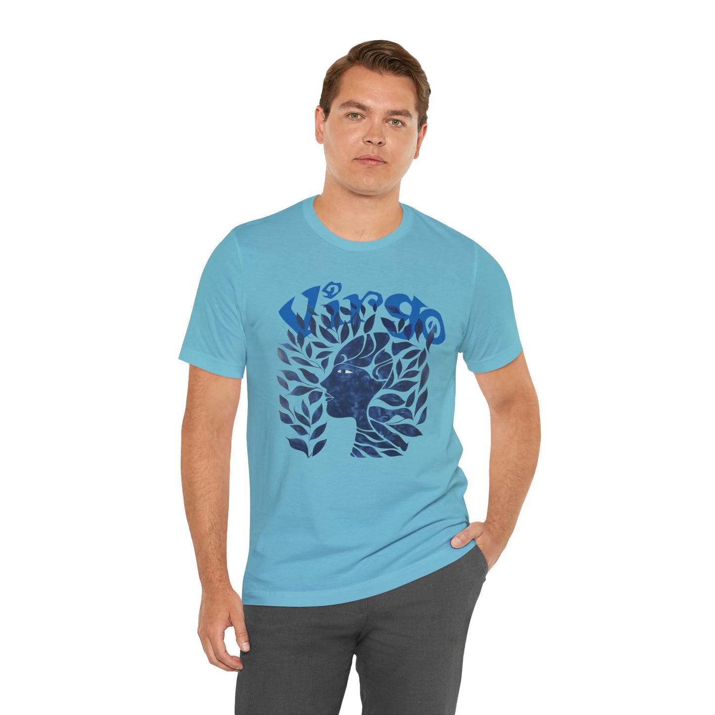 Virgo blue graphic Unisex Jersey Short Sleeve Tee