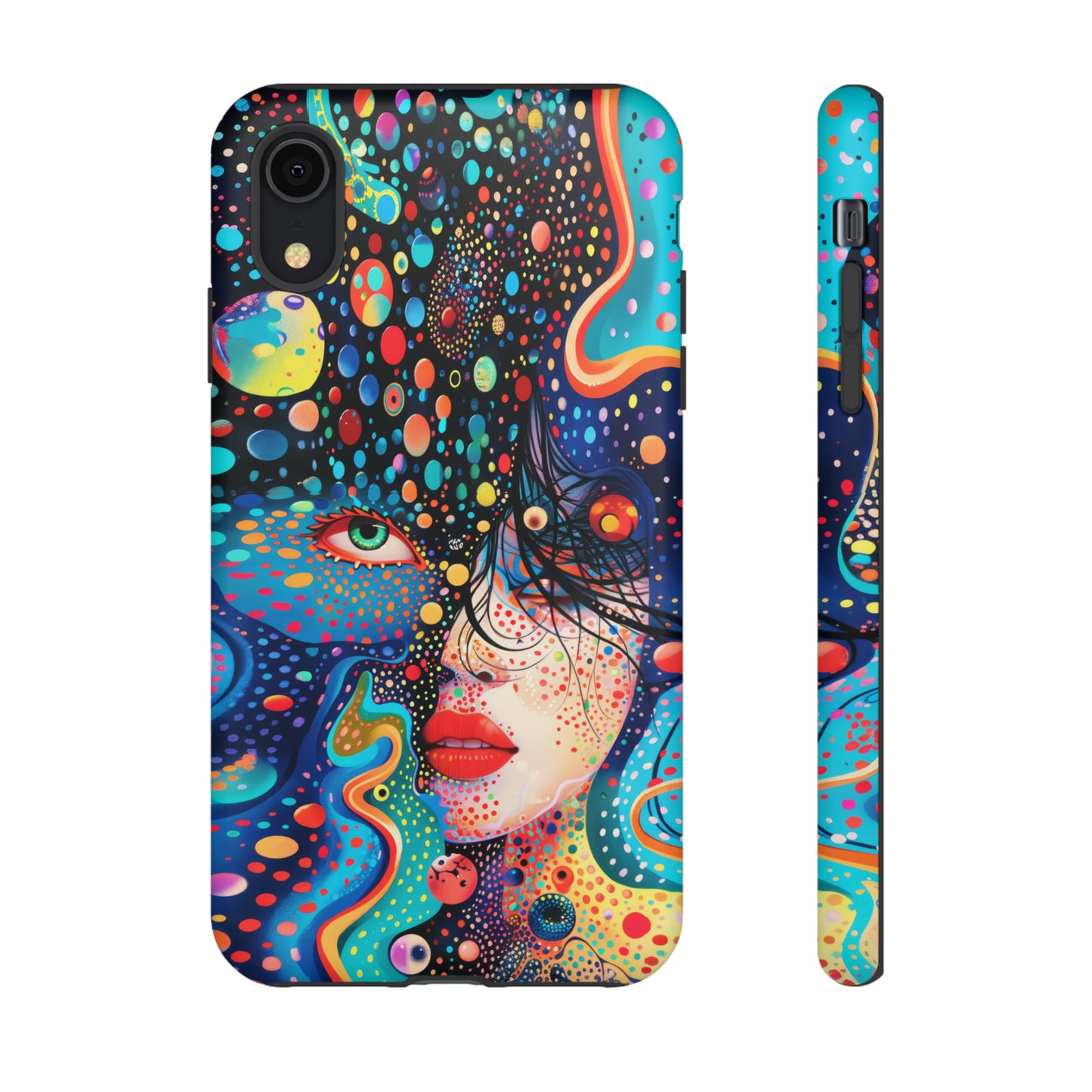Phone Case, dream in color, Artistic design, Tough Case, Colorful whimsical flower design, iPhone 15, 14, 13, 12, 11, Samsung, Pixel