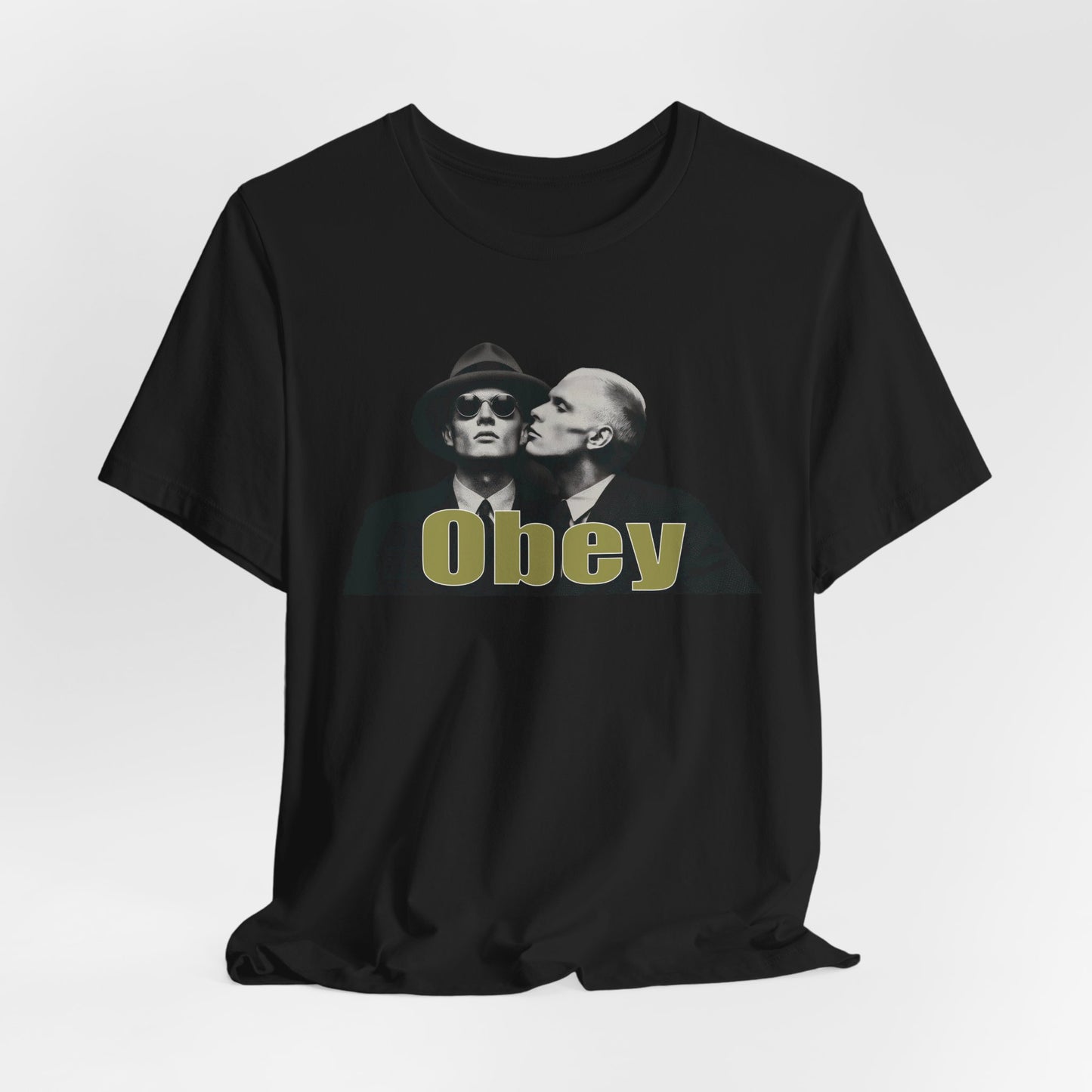 Obey Graphic Tee — Retro Provocative Streetwear T-Shirt, authority commentary shirt