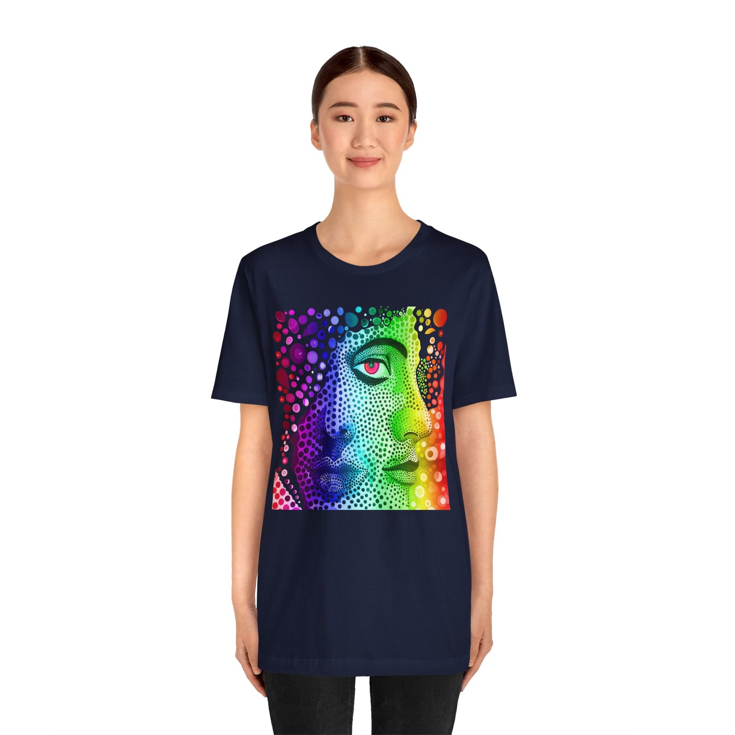 Two faced rainbow Unisex Jersey Short Sleeve Tee