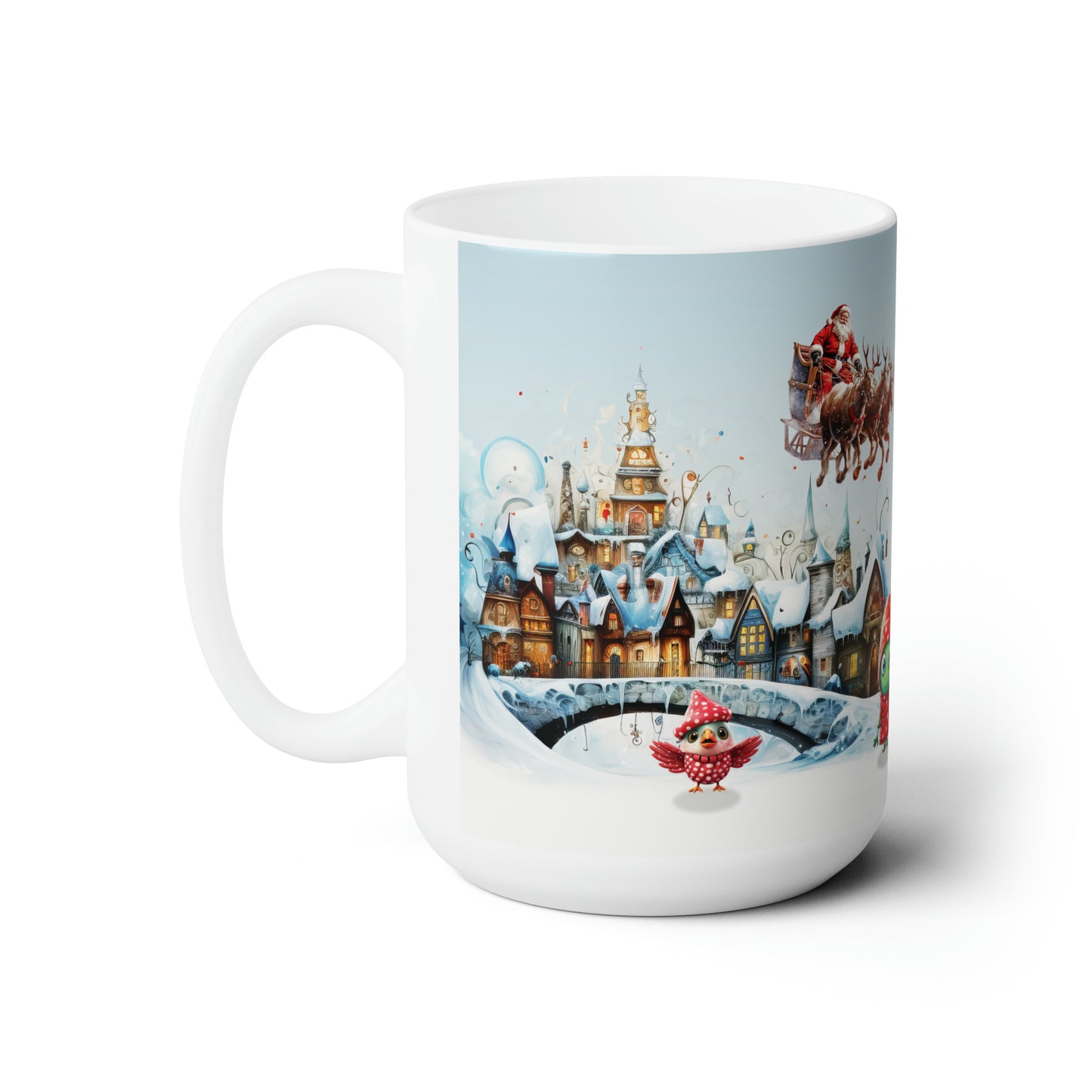 Santa Village Ceramic Mug 15oz