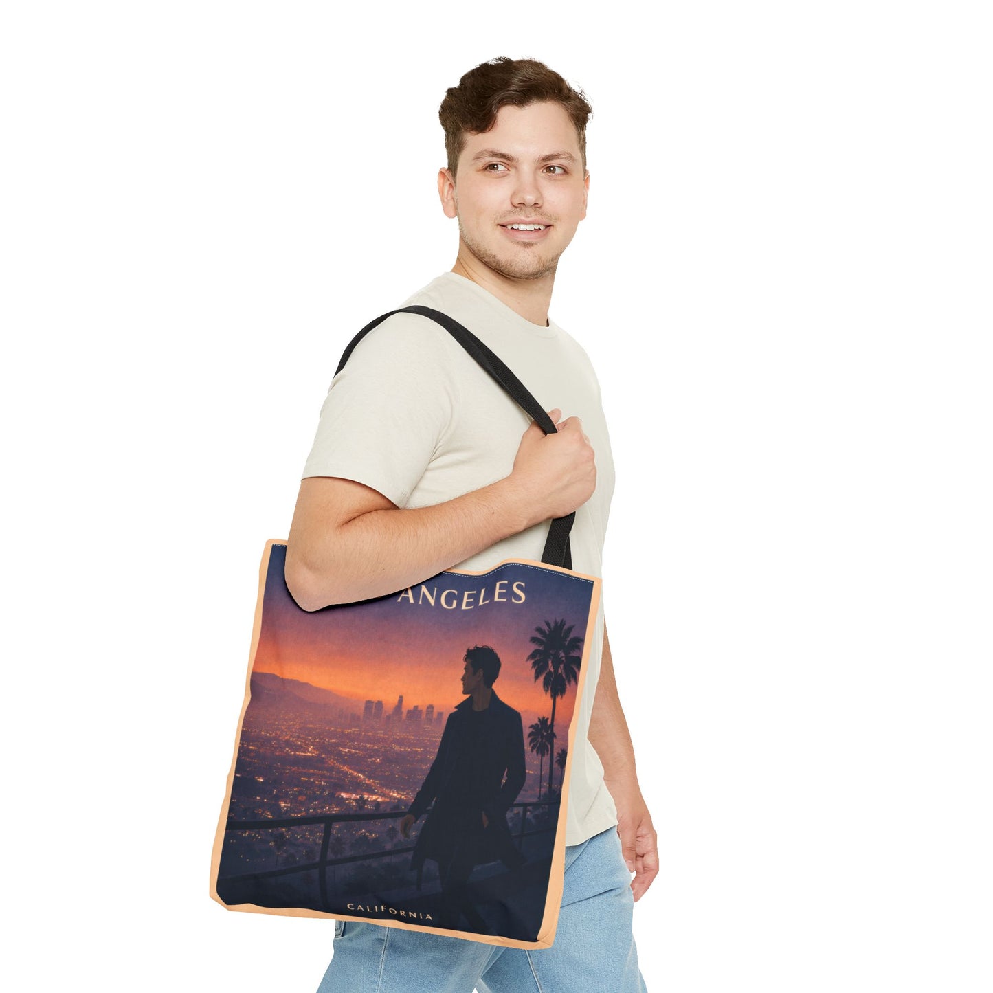 Los Angeles Sunset Tote Bag — California Cityscape AOP Tote