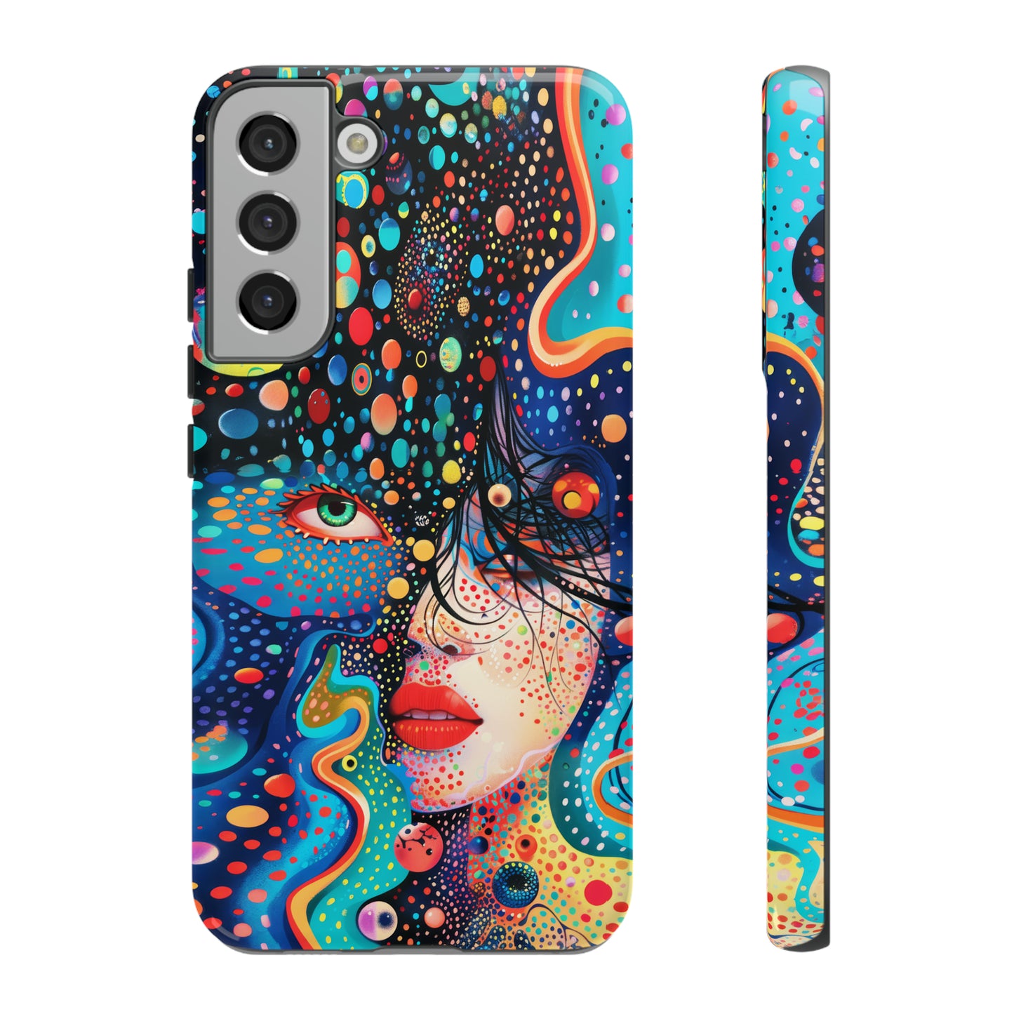 Phone Case, dream in color, Artistic design, Tough Case, Colorful whimsical flower design, iPhone 15, 14, 13, 12, 11, Samsung, Pixel