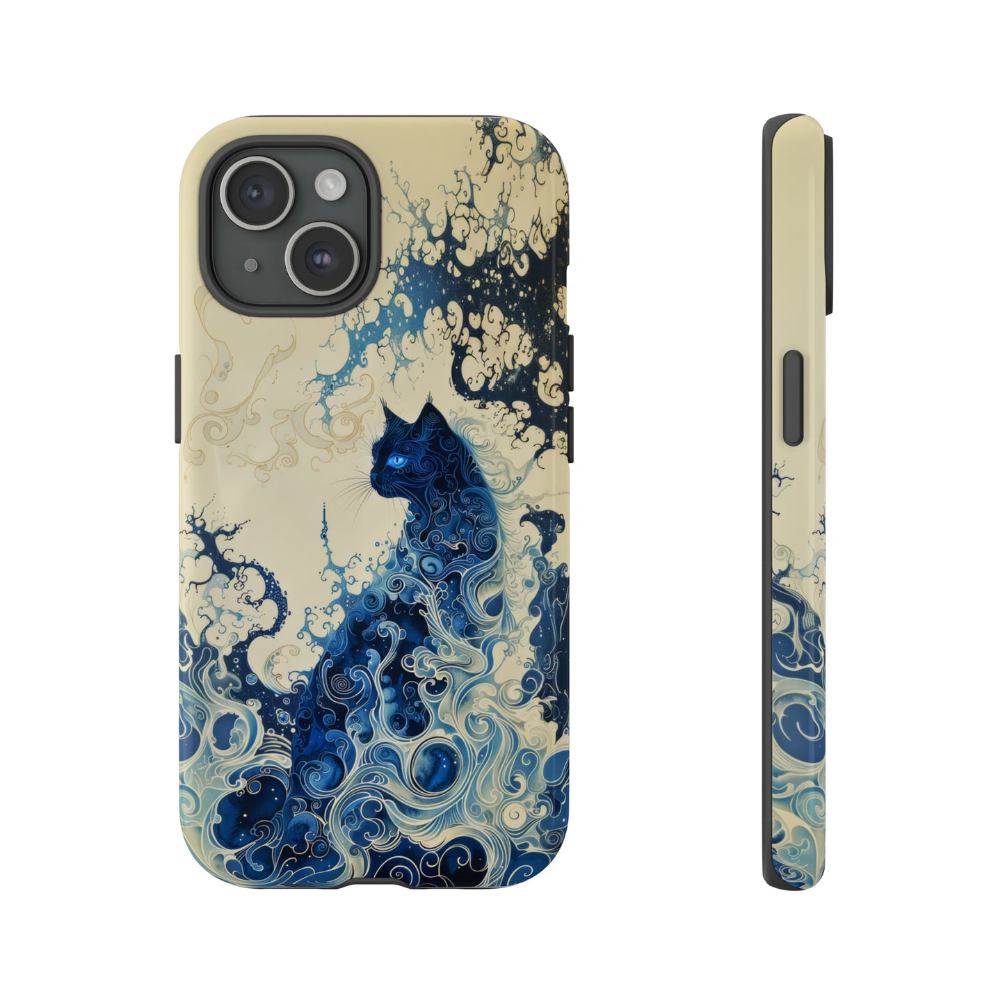 Black cat in smokeTough Cases